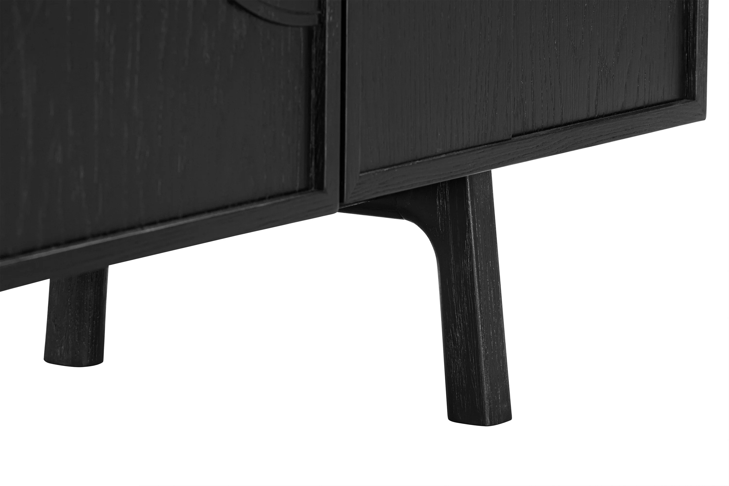 Holland 4 Door Sideboard Buffet in Black Brushed Oak Wood By Armen Living - Image 8