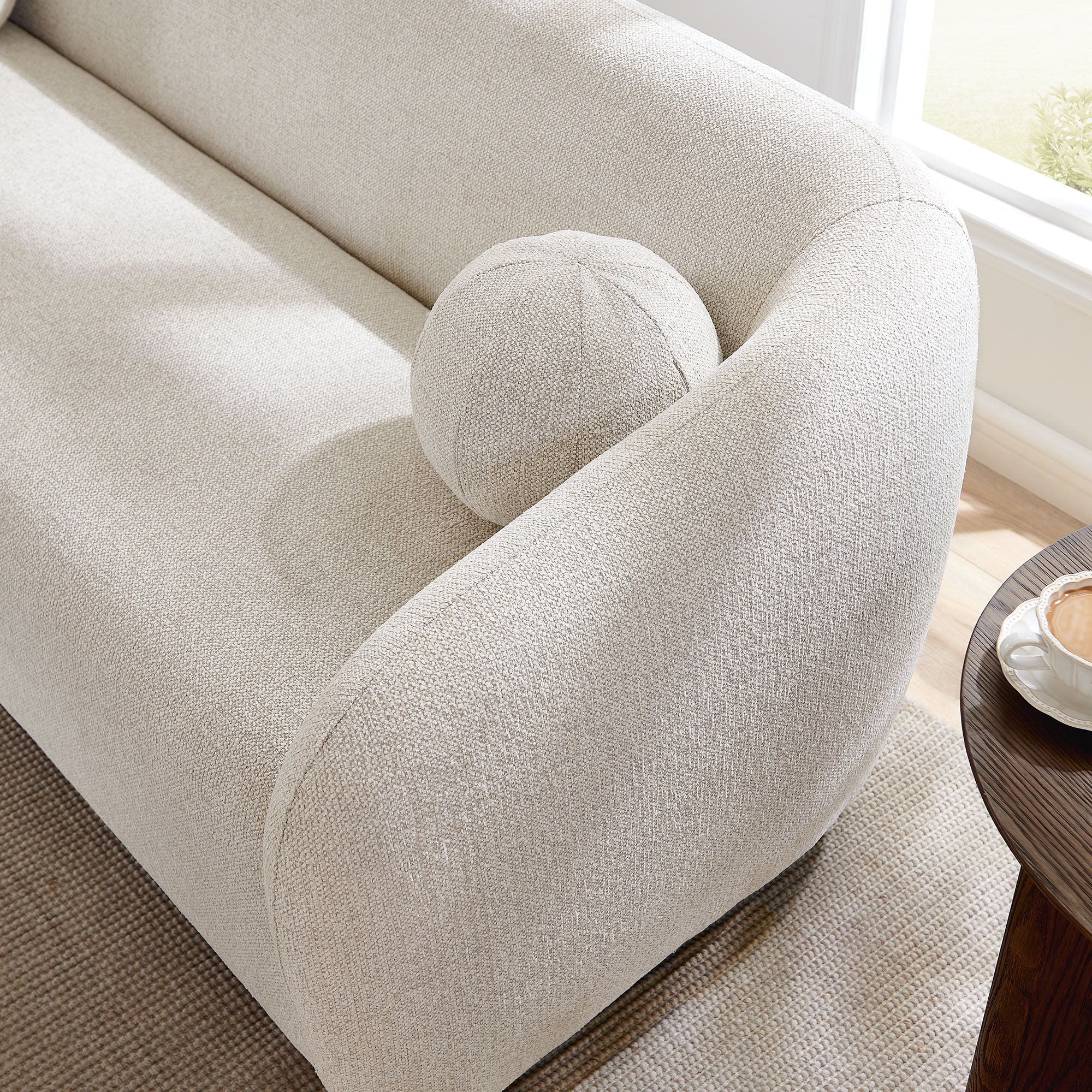 Holland 85" Chenille Fabric Sofa by Modway - Image 7