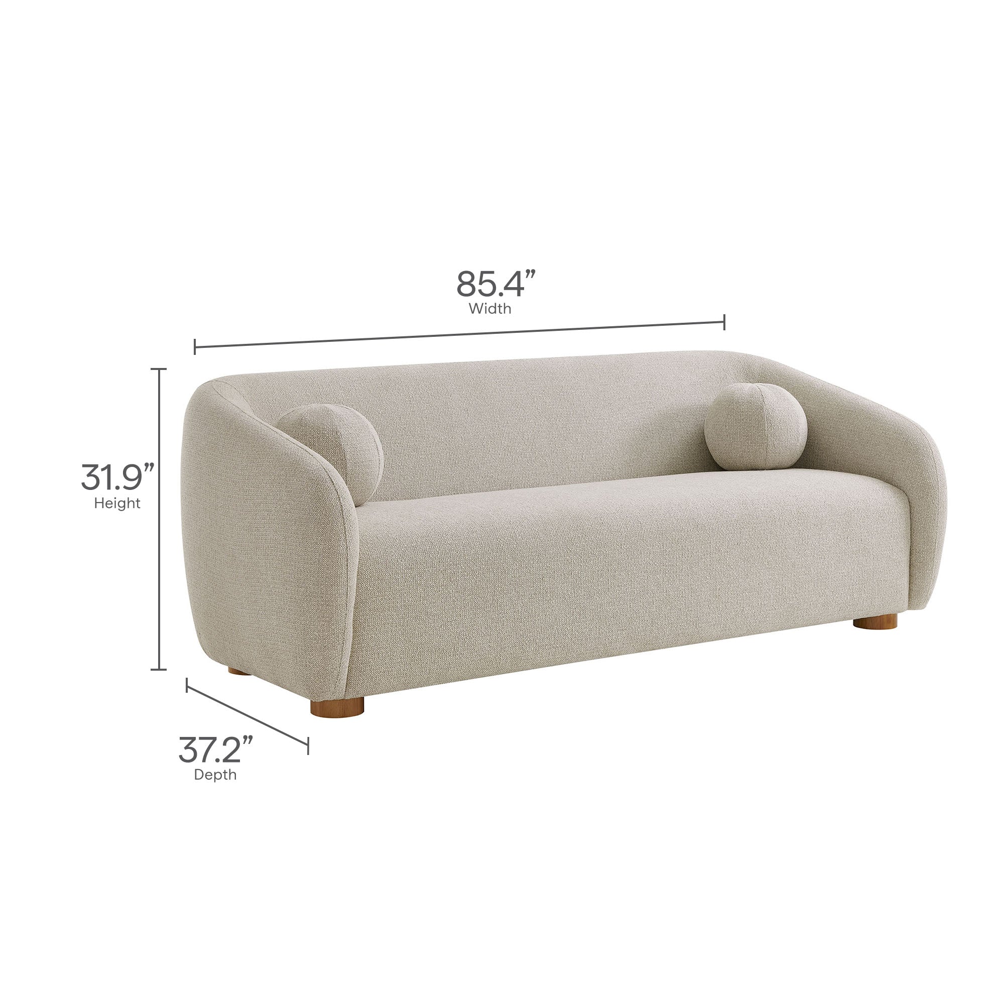 Holland 85" Chenille Fabric Sofa by Modway - Image 9