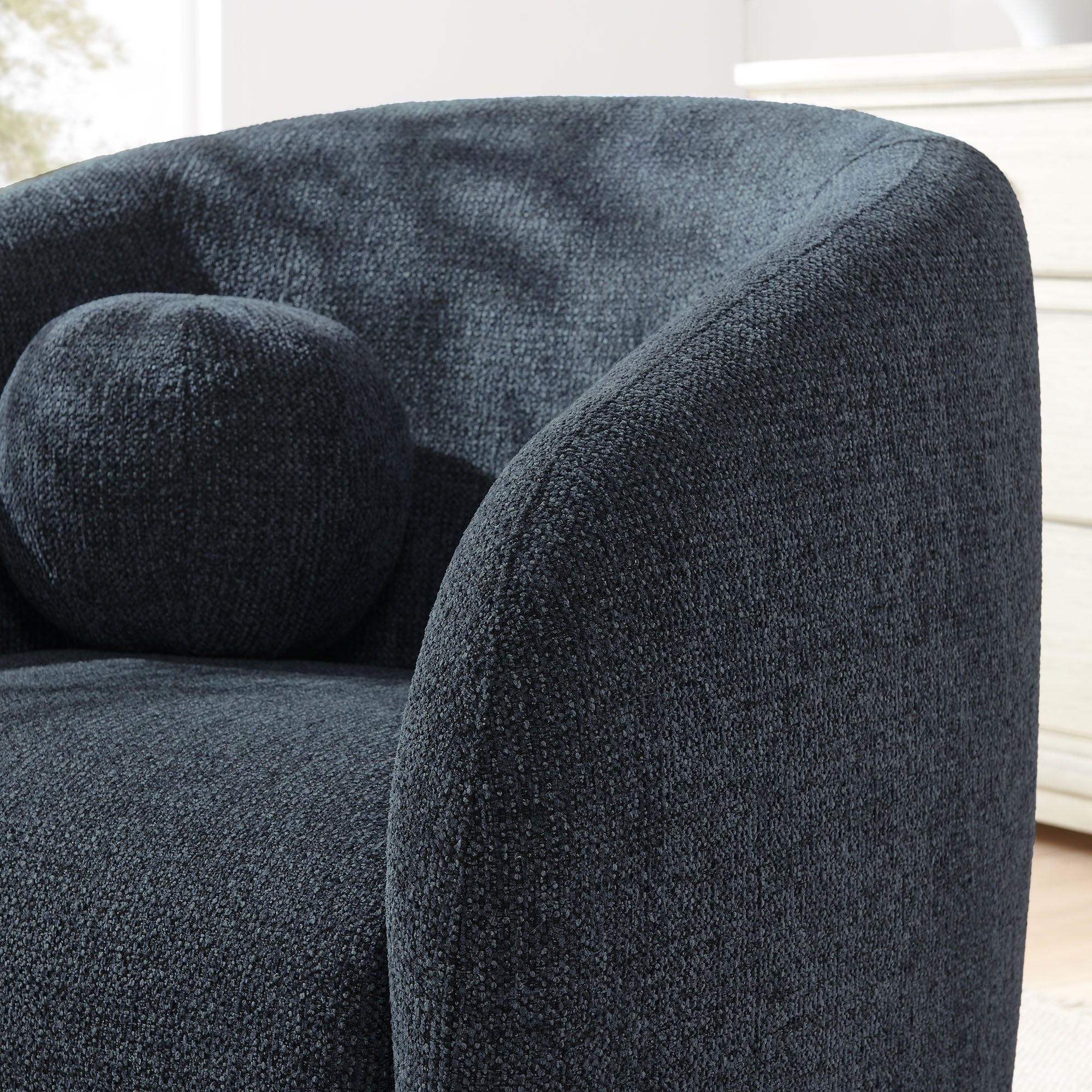 Holland Swivel Chenille Fabric Armchair by Modway - Image 16
