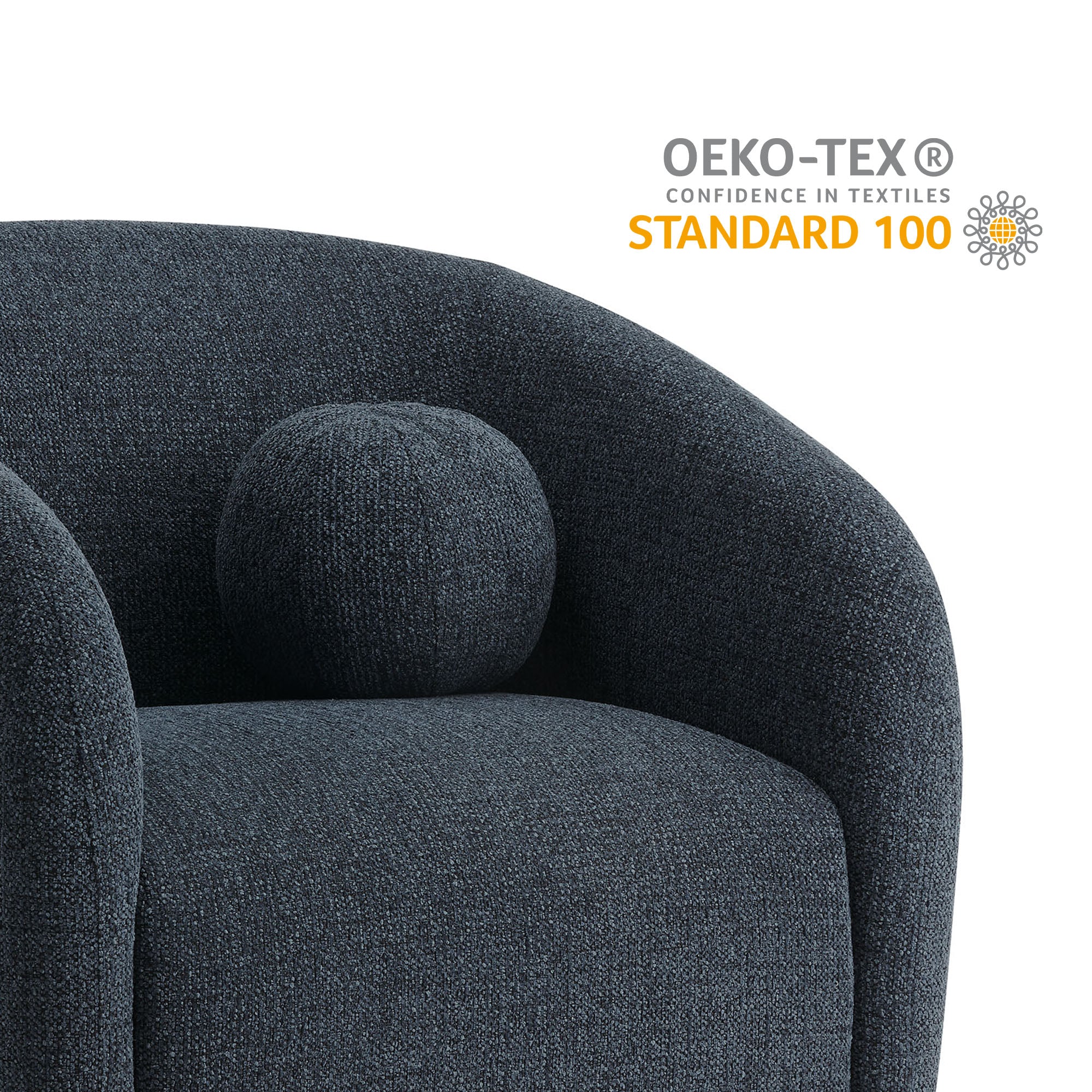 Holland Swivel Chenille Fabric Armchair by Modway - Image 20