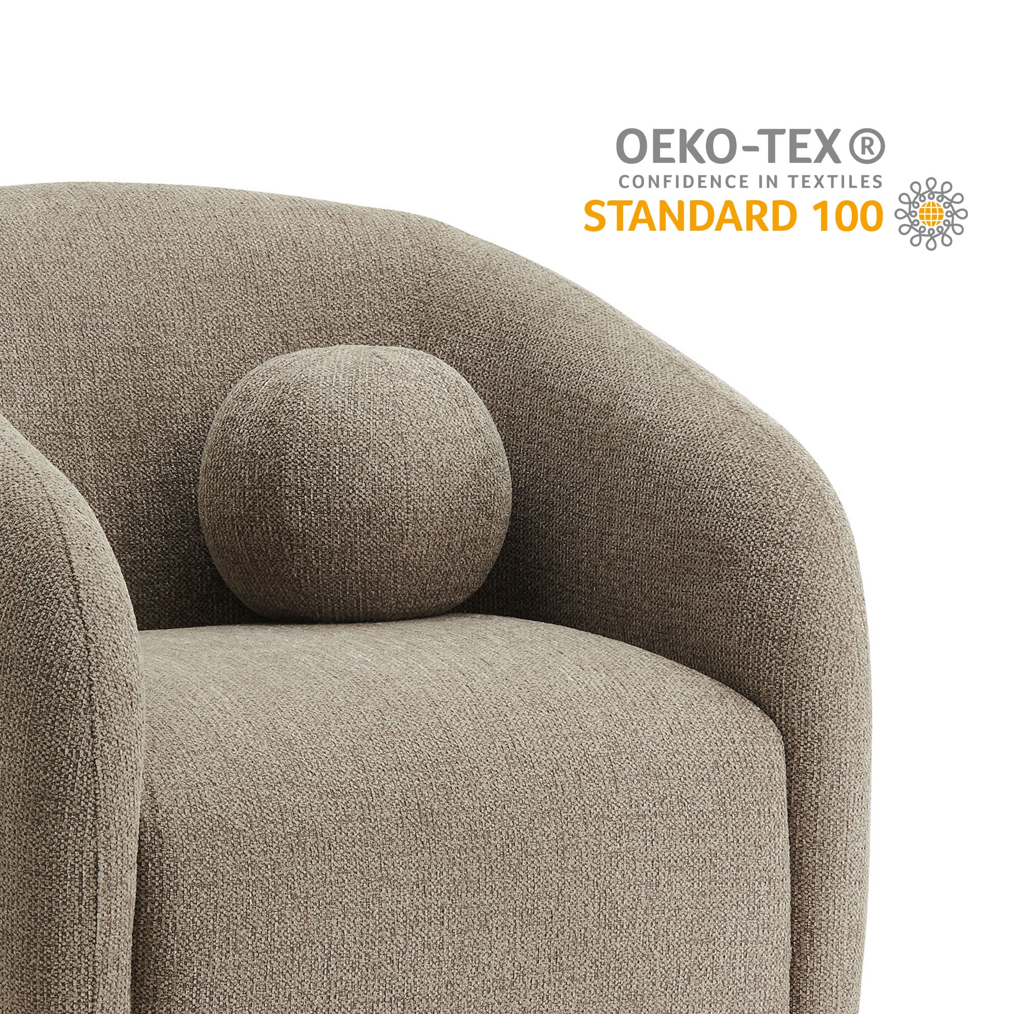 Holland Swivel Chenille Fabric Armchair by Modway - Image 30