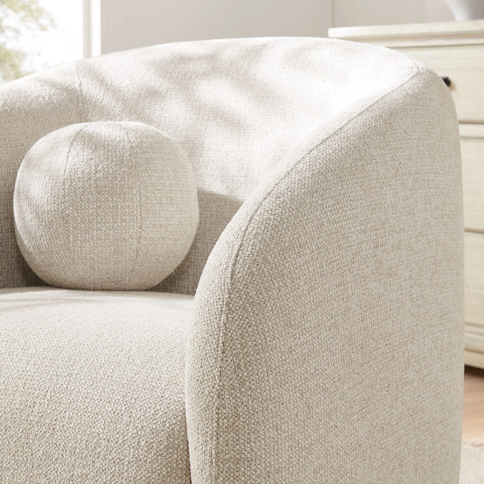 Holland Swivel Chenille Fabric Armchair by Modway - Image 7