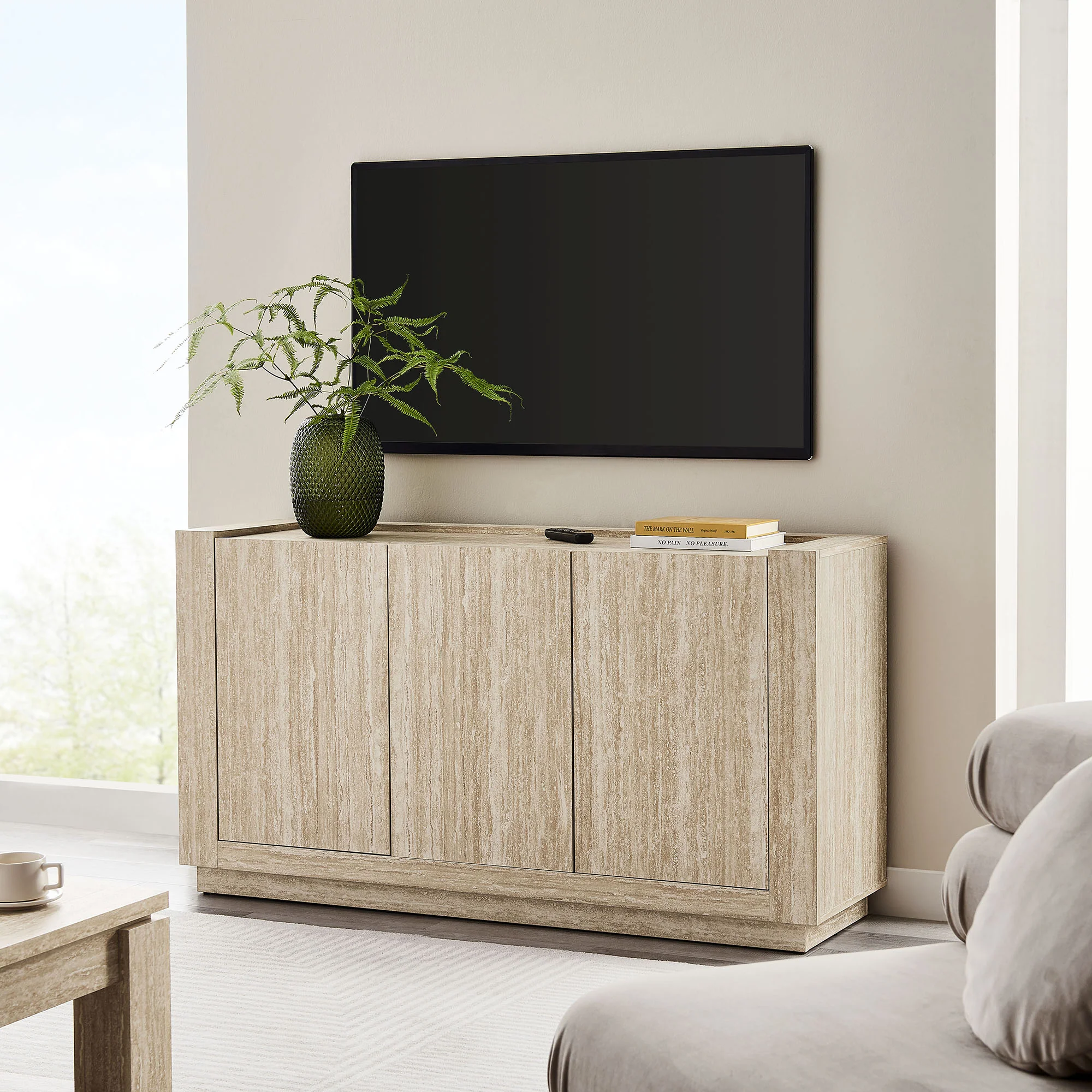 Hollis 59" Travertine Sideboard by Modway - Image 9