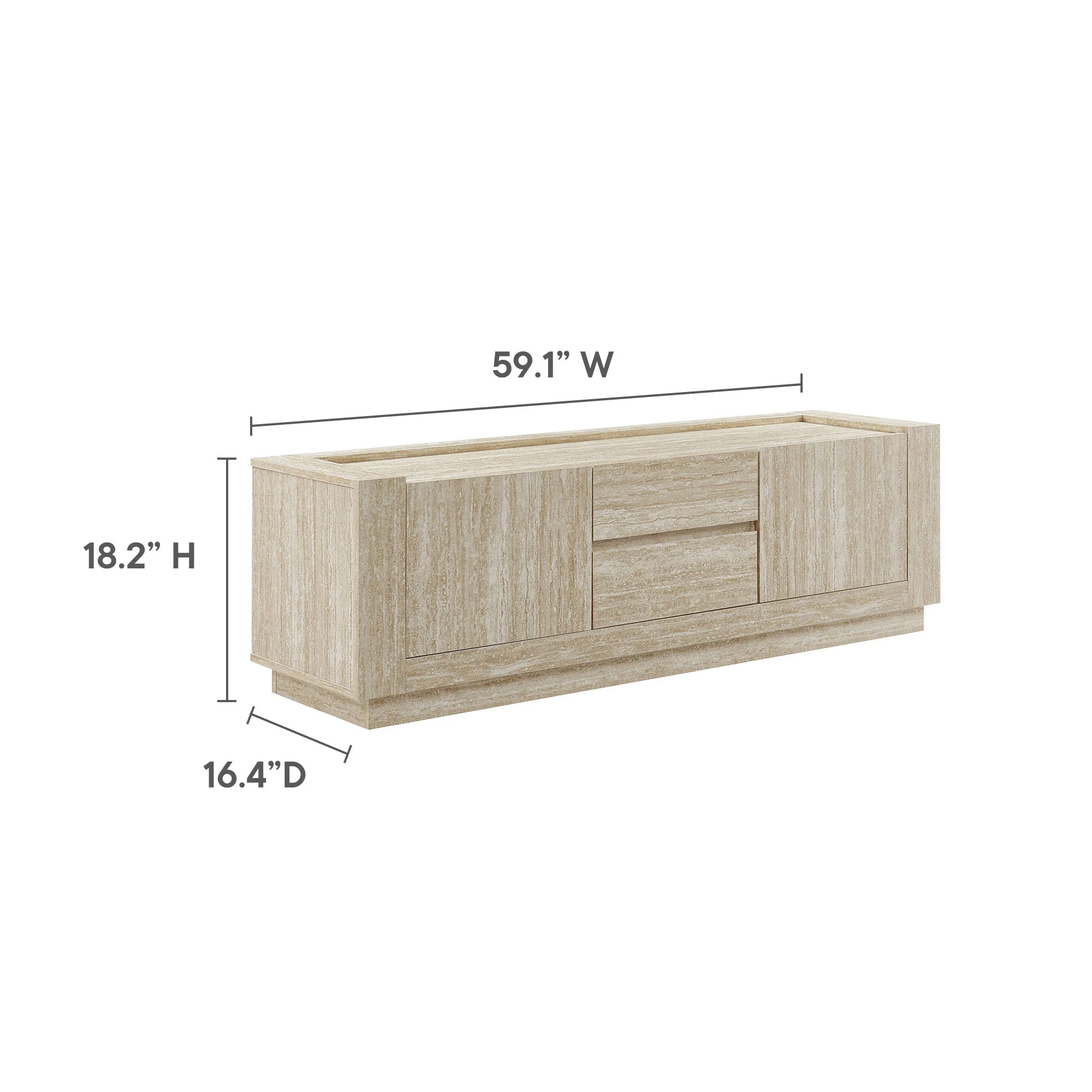 Hollis 59" Travertine TV Stand by Modway - Image 10
