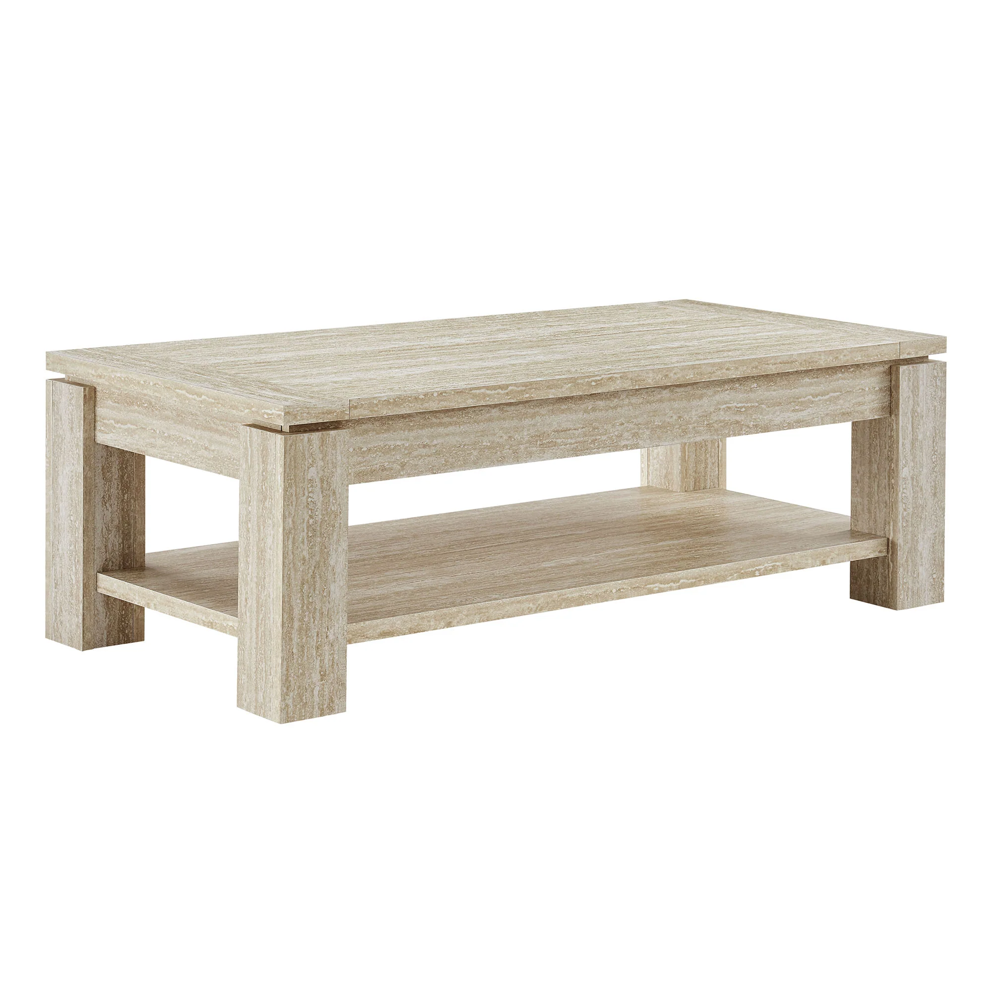 Hollis Travertine Coffee Table by Modway - Image 2