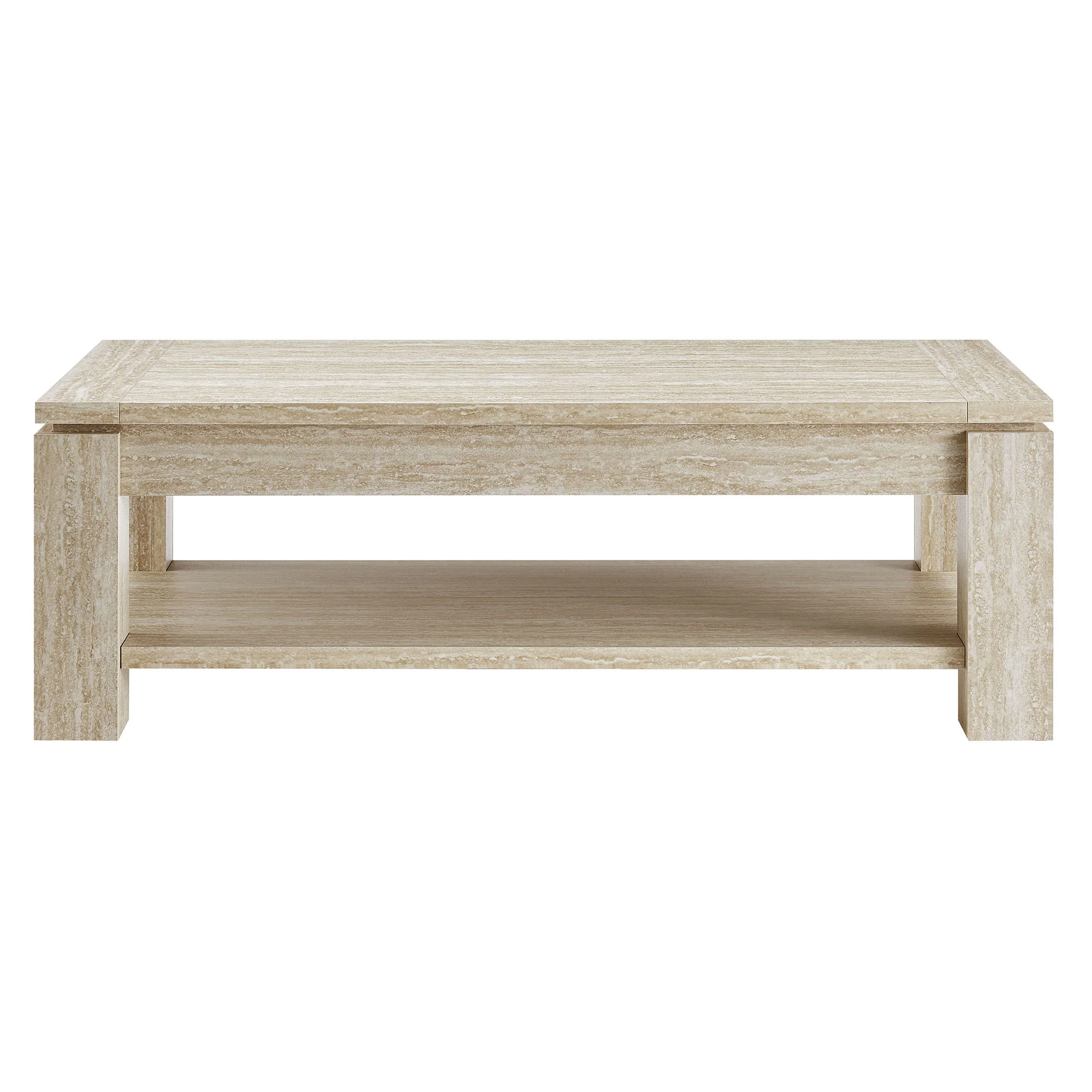 Hollis Travertine Coffee Table by Modway - Image 4