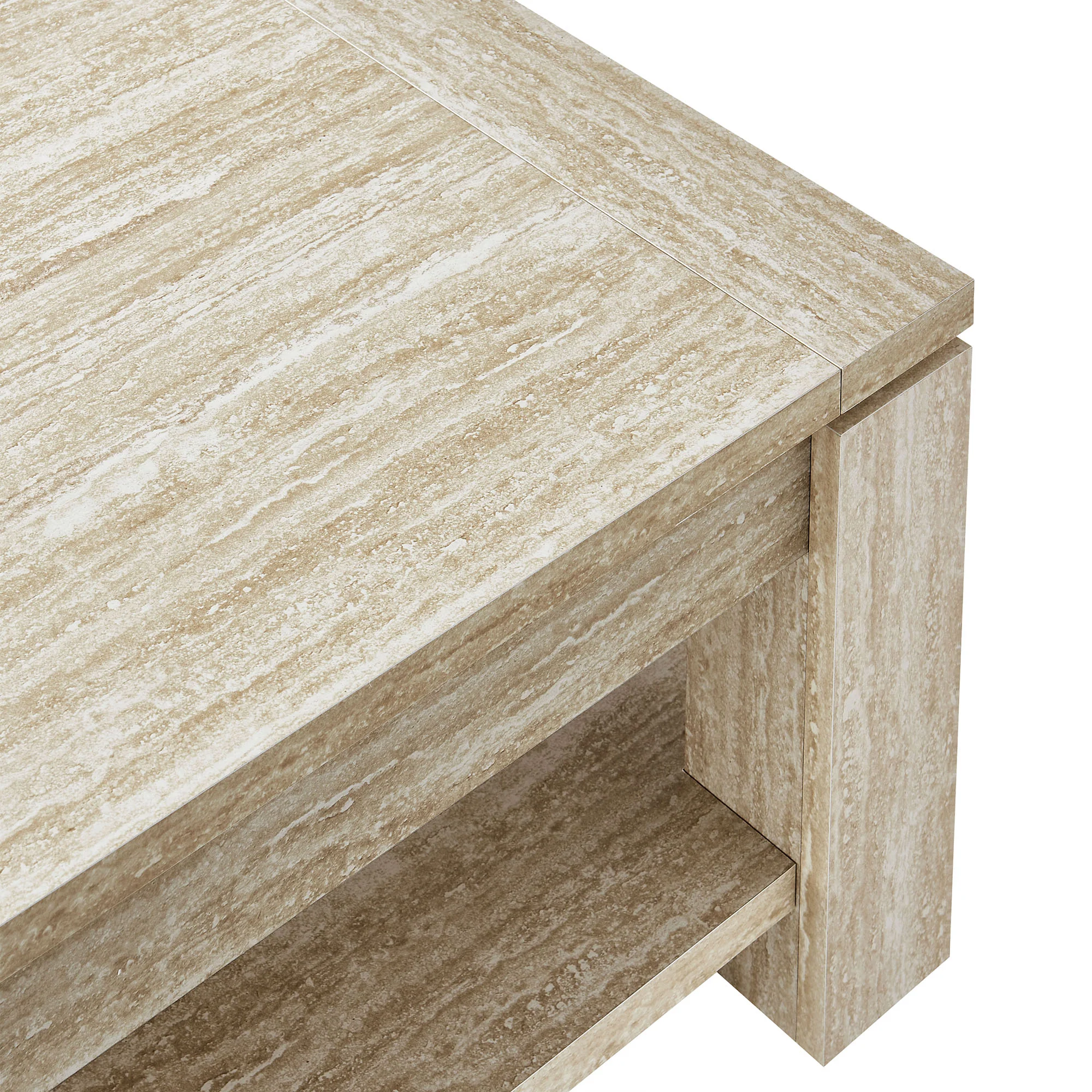 Hollis Travertine Coffee Table by Modway - Image 5
