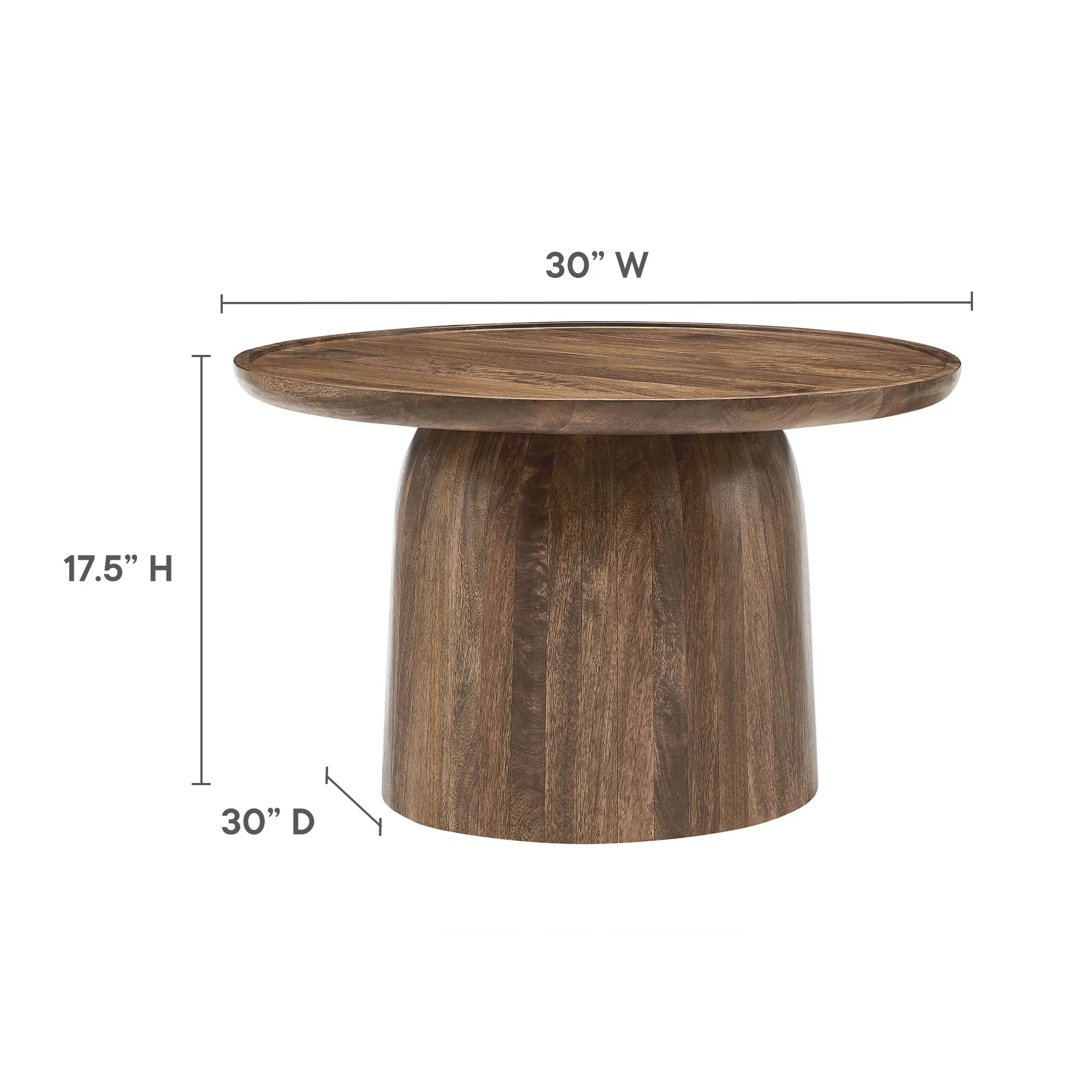Holloway 30" Round Wood Coffee Table by Modway - Image 14