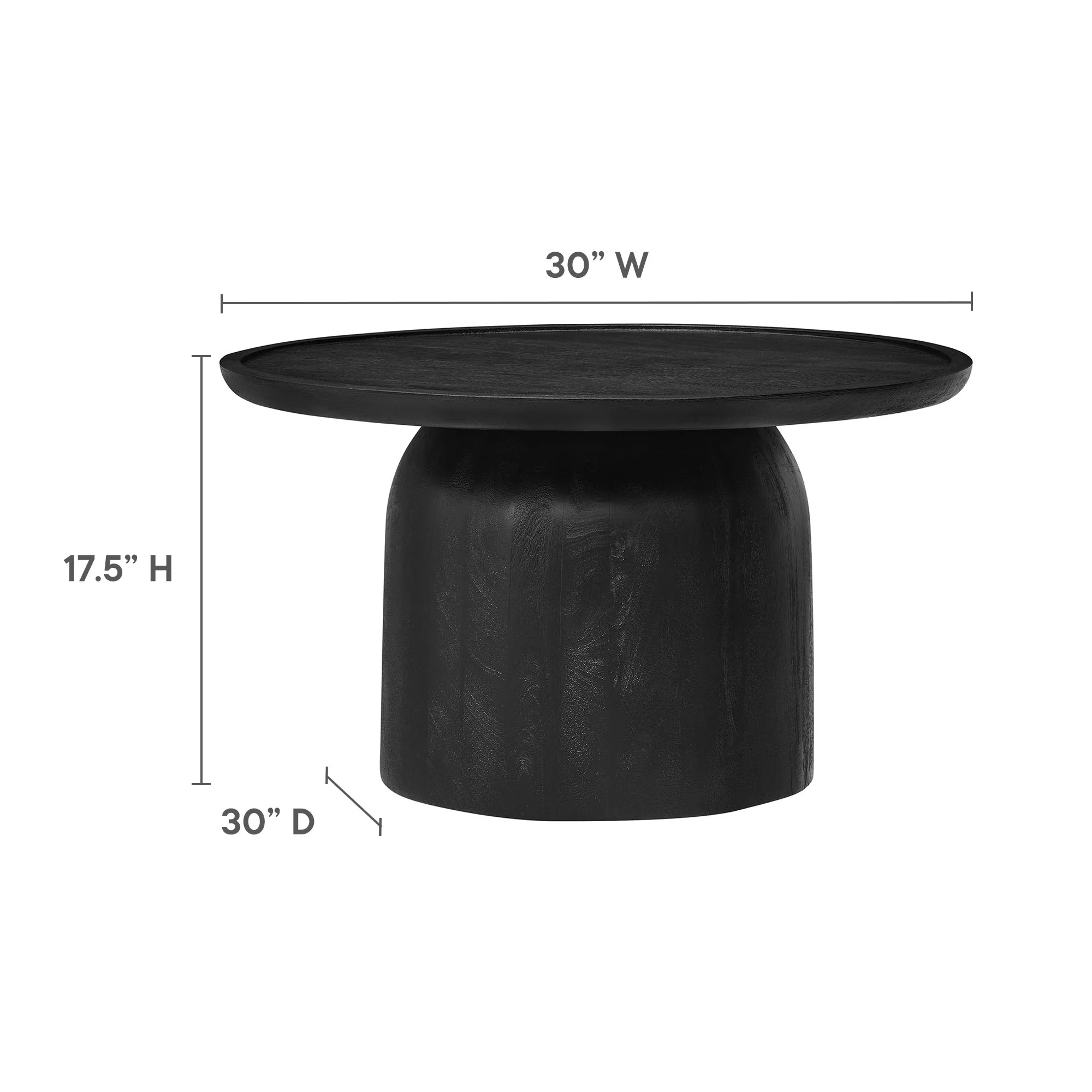 Holloway 30" Round Wood Coffee Table by Modway - Image 7