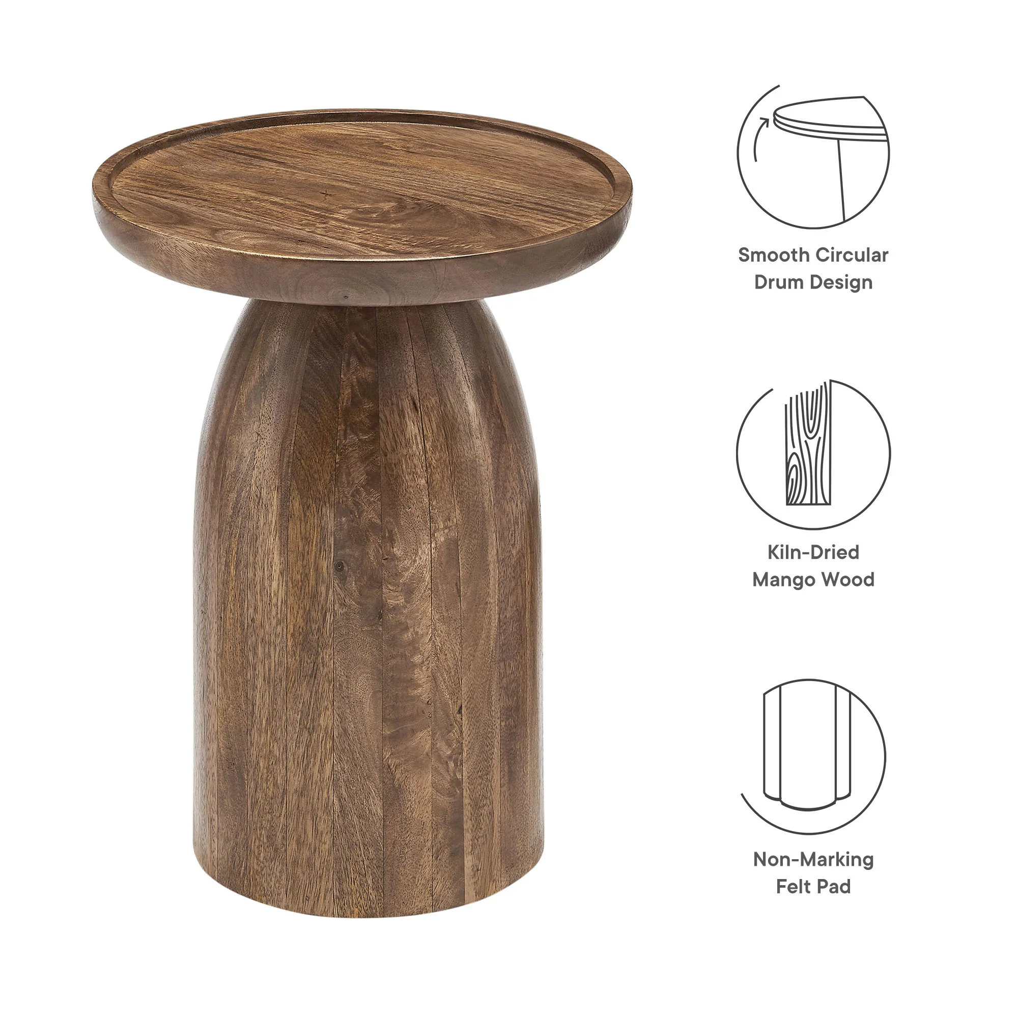 Holloway Round Wood Side Table by Modway - Image 13