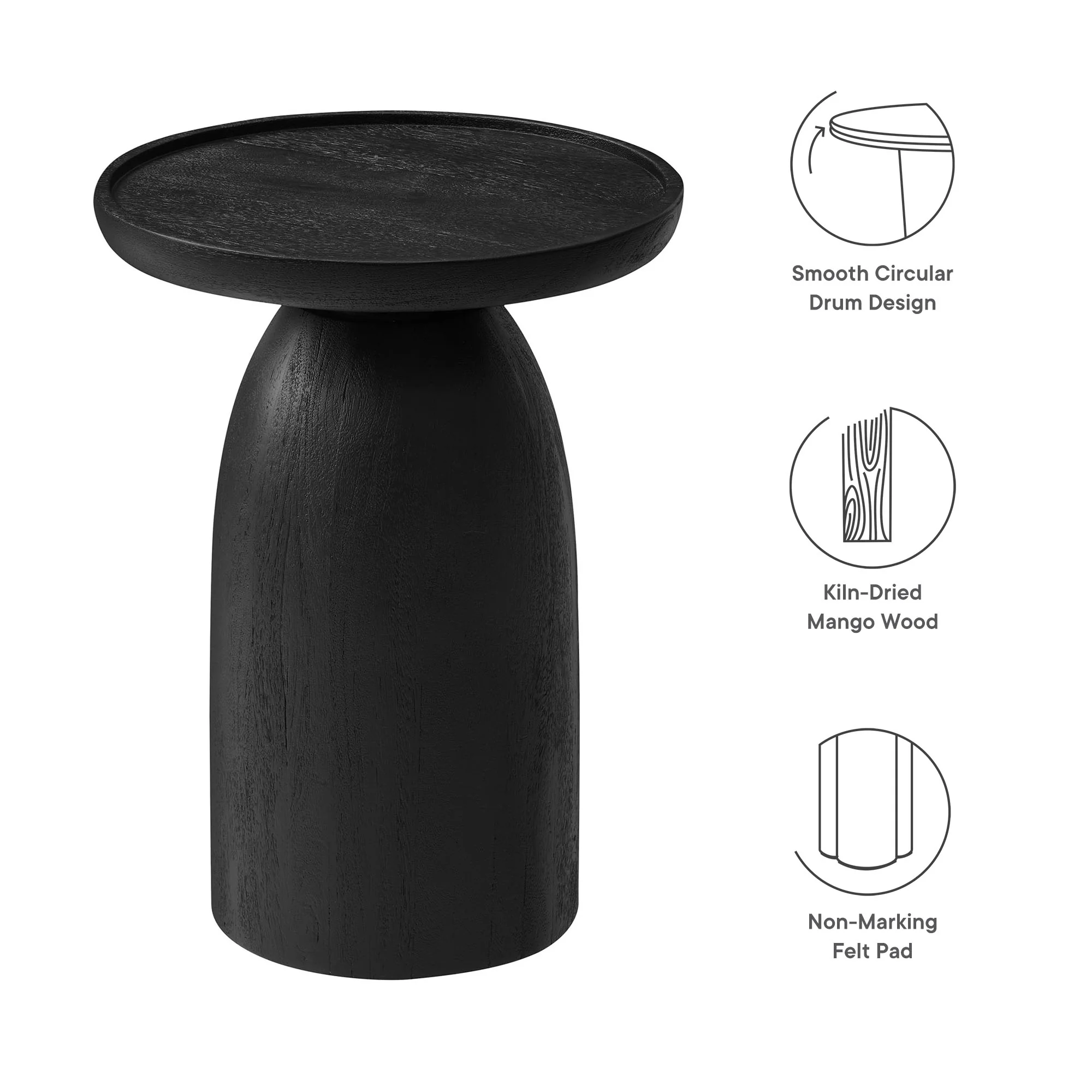 Holloway Round Wood Side Table by Modway - Image 6