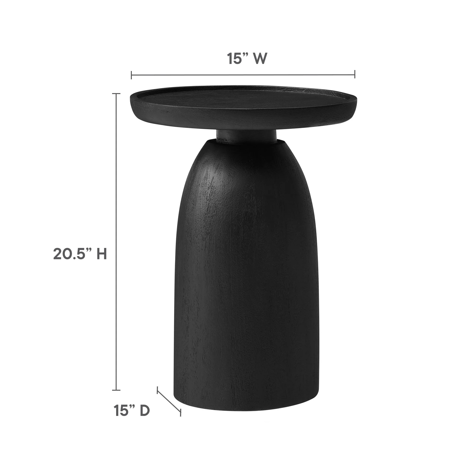 Holloway Round Wood Side Table by Modway - Image 7