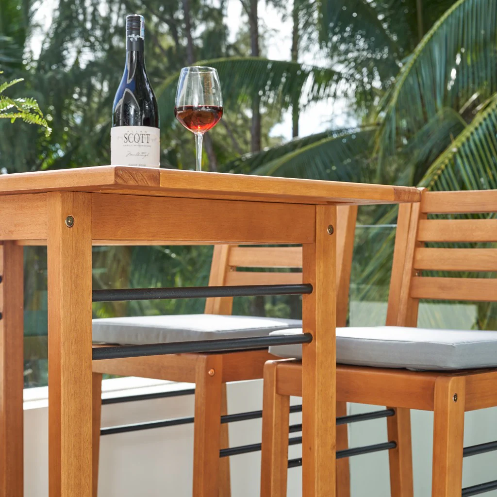 Honey Rectangular Bar Table By Homeroots - Image 3
