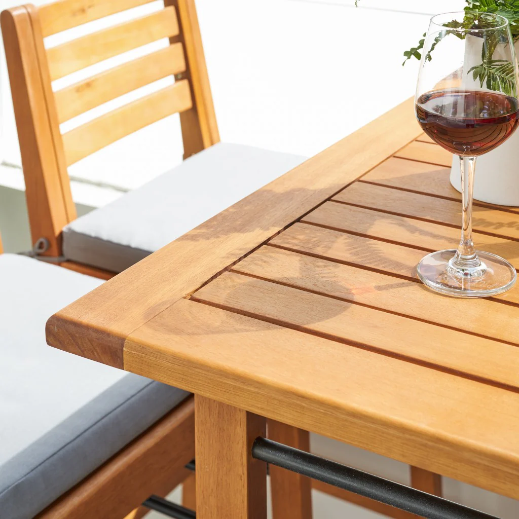 Honey Rectangular Bar Table By Homeroots - Image 4
