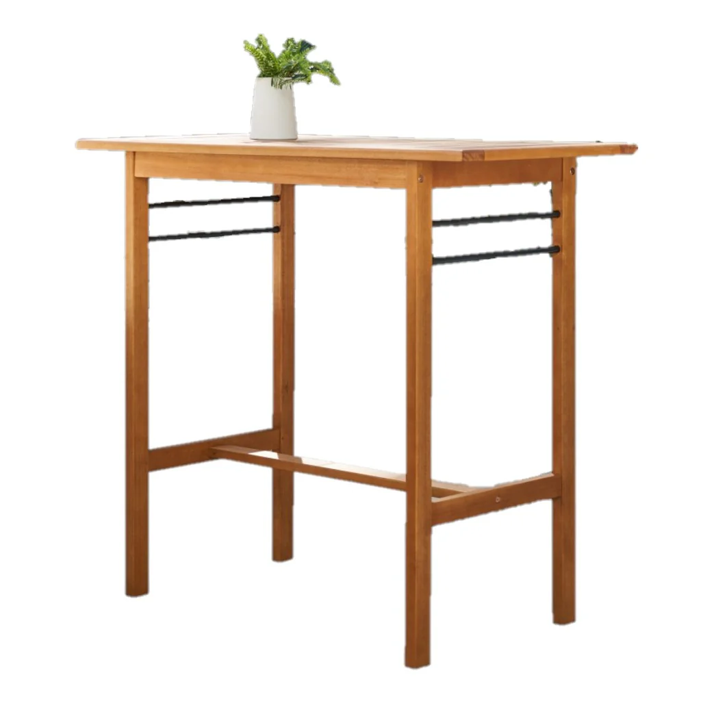 Honey Rectangular Bar Table By Homeroots - Image 5