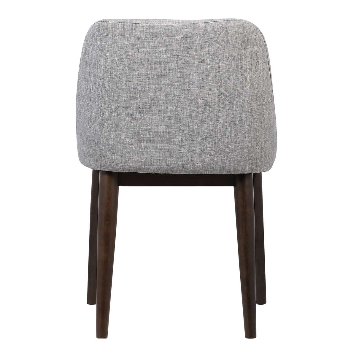 Horizon Contemporary Dining Chair in Light Gray Fabric with Brown Wood Legs - Set of 2 By Armen Living - Image 3