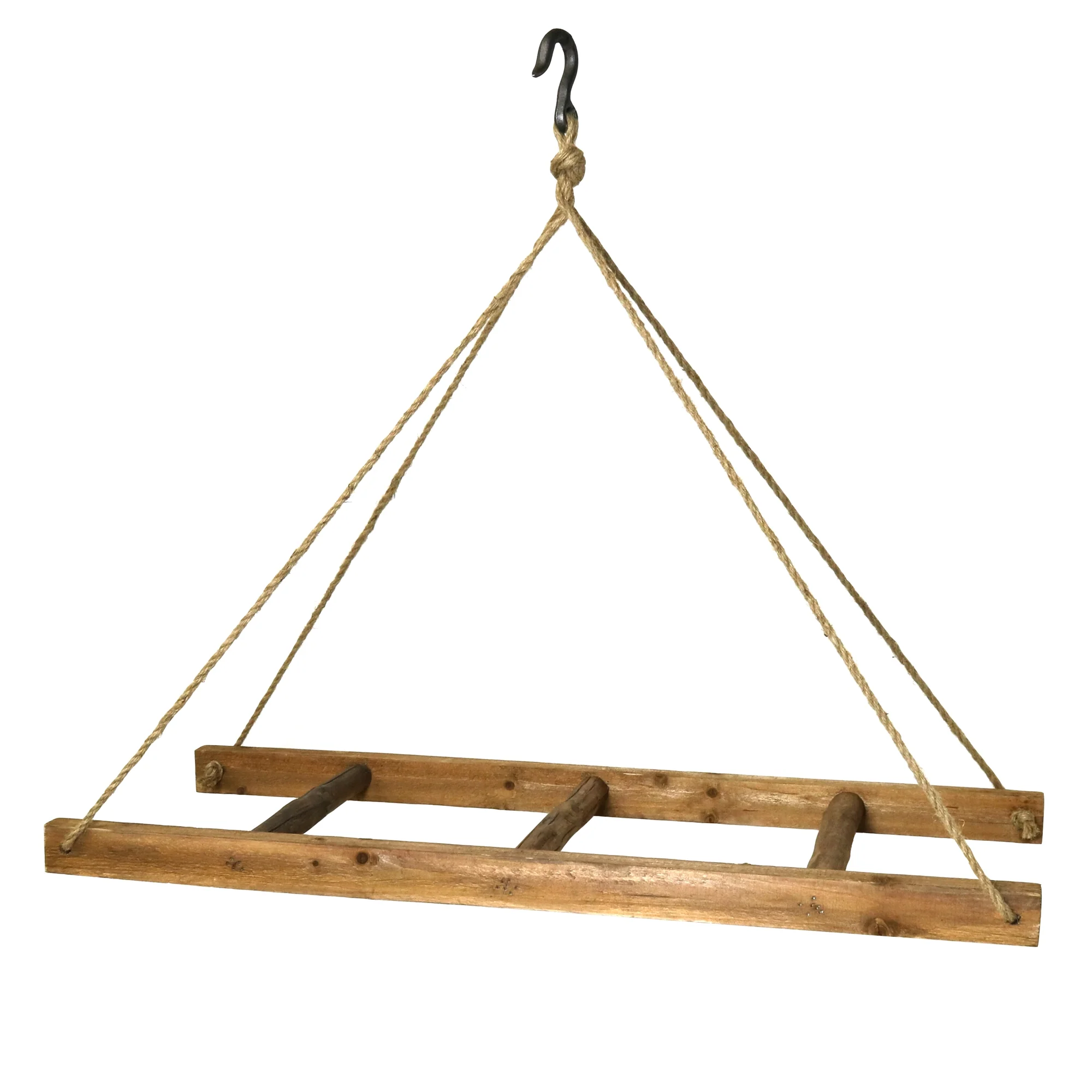 Horizontal Hanging Wood Ladder By HomArt - Image 3