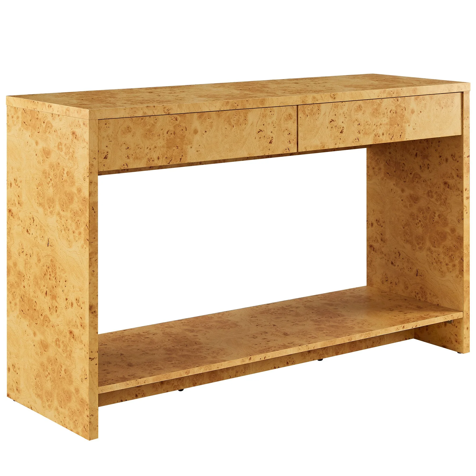 Hudson 2-Drawer Burl Wood Console Table by Modway - Image 2