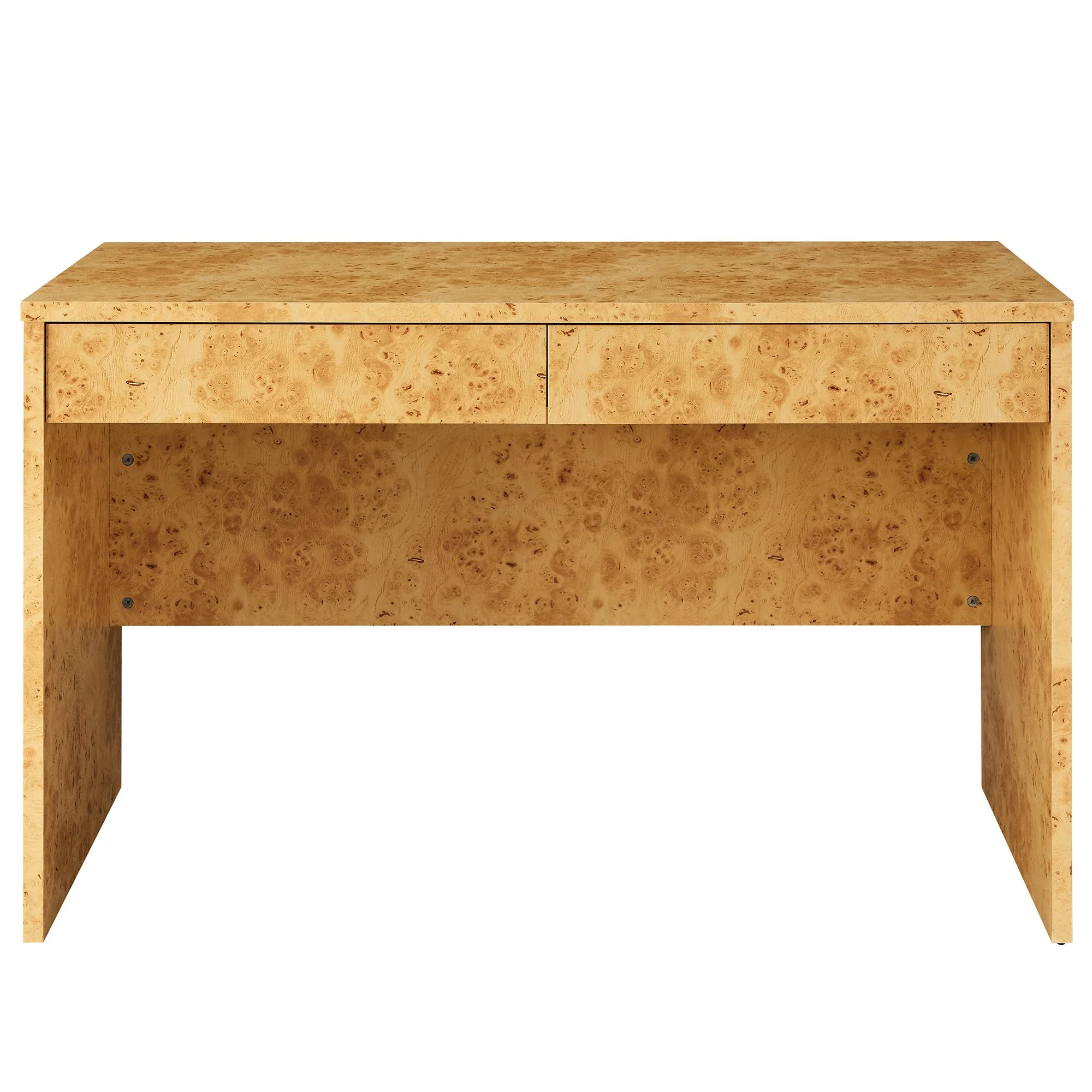 Hudson 2-Drawer Burl Wood Desk by Modway - Image 4