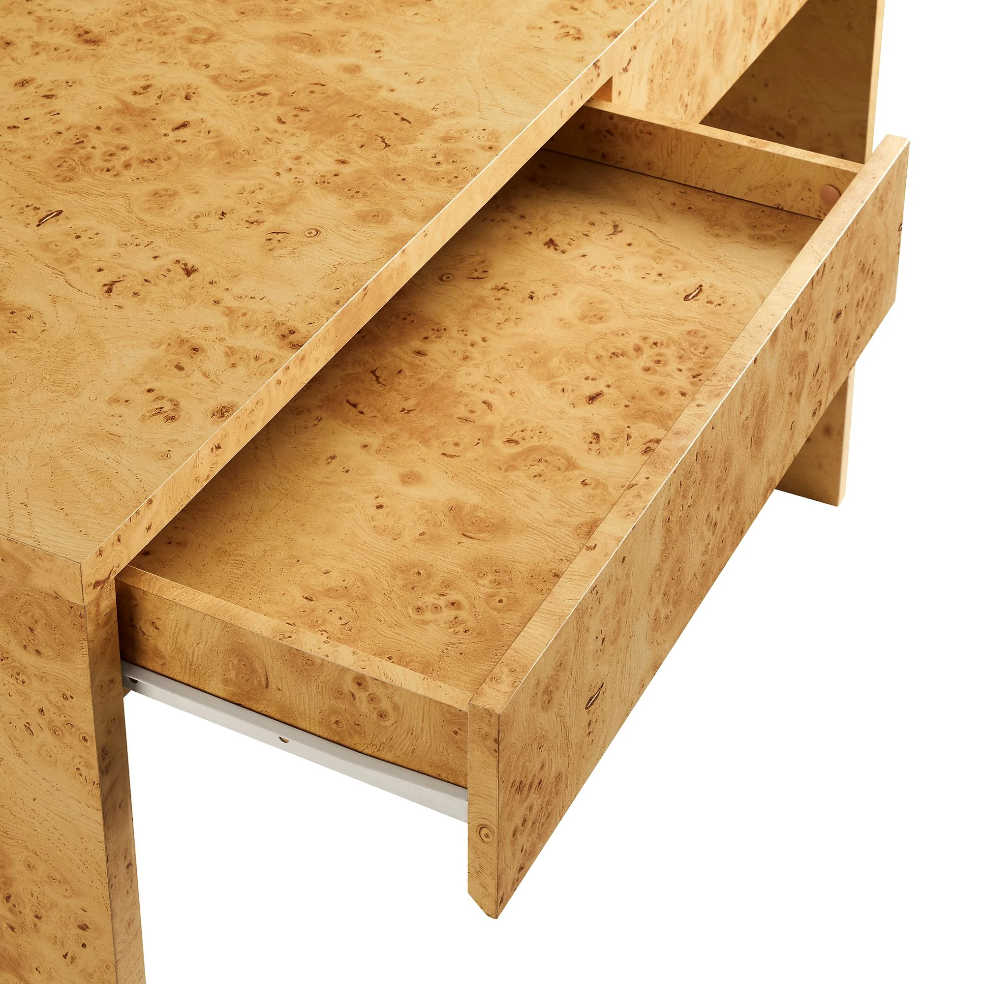 Hudson 2-Drawer Burl Wood Desk by Modway - Image 5