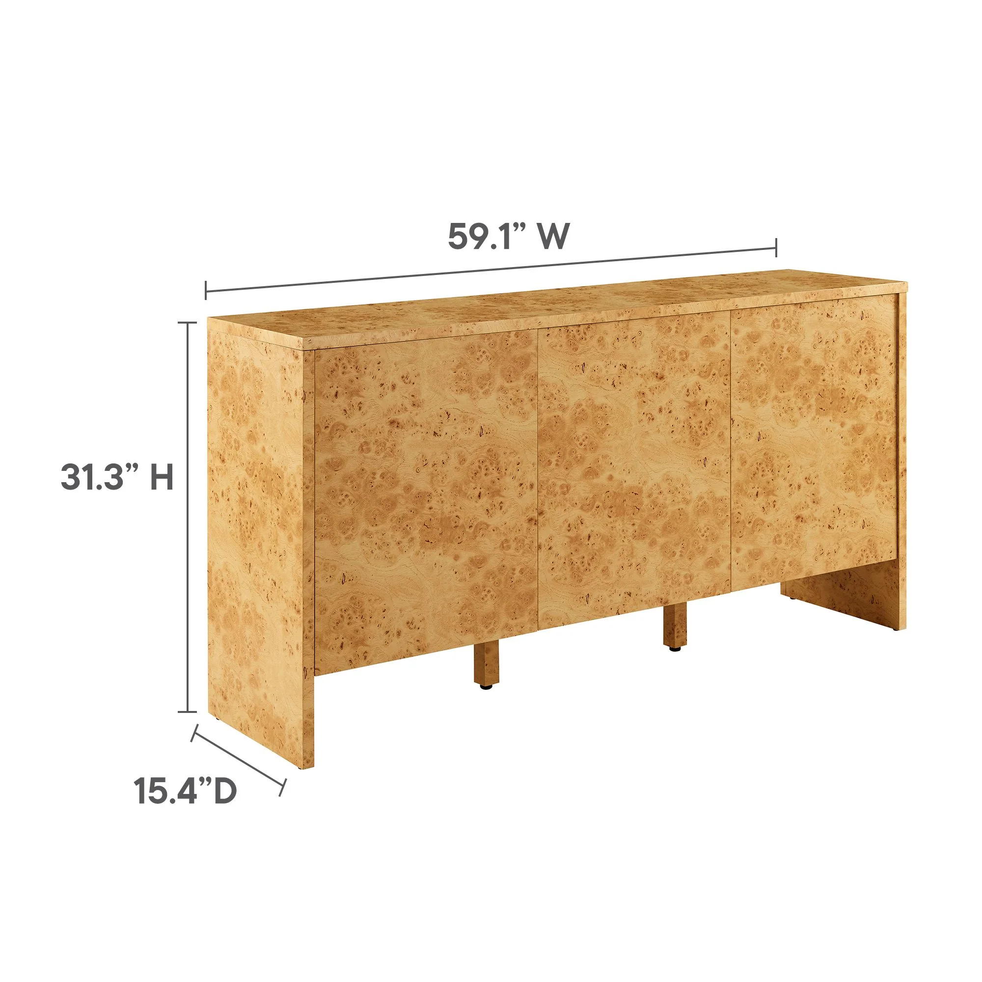 Hudson 60" Burl Wood Sideboard by Modway - Image 12