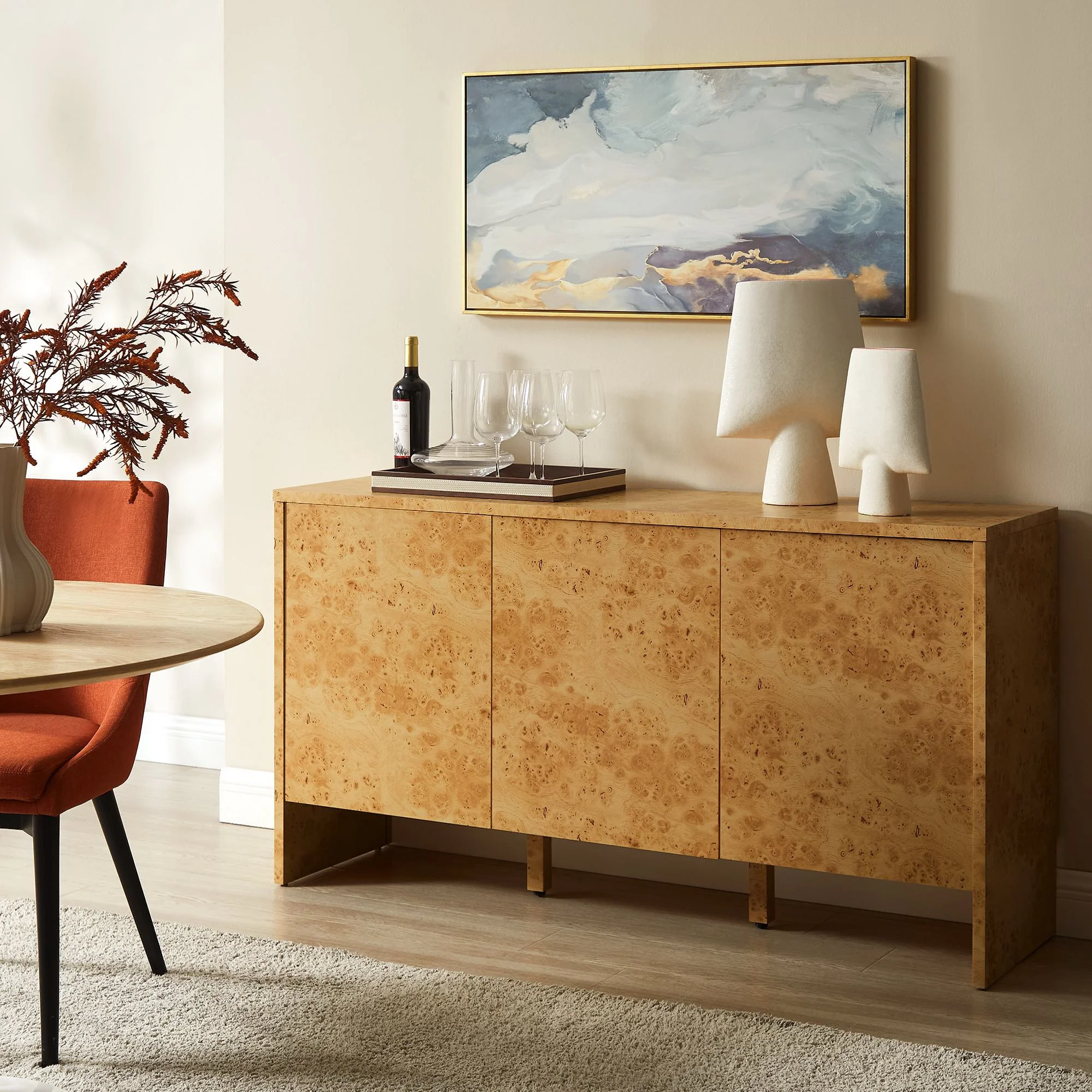 Hudson 60" Burl Wood Sideboard by Modway - Image 9