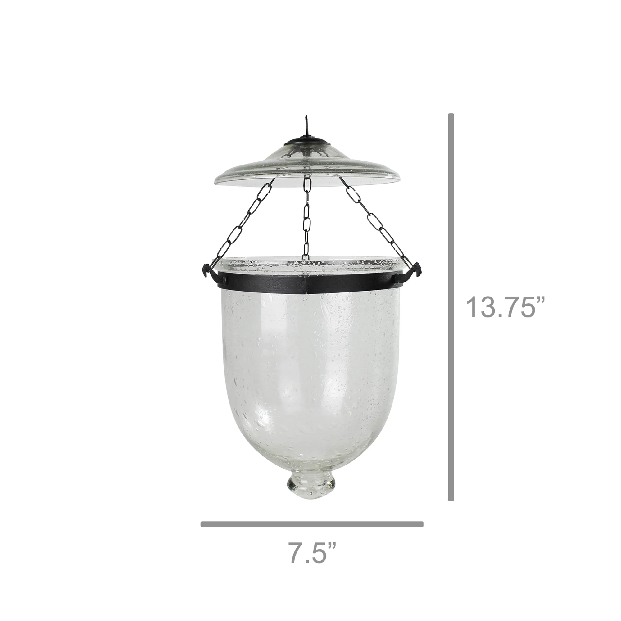Hundi Cloche Lantern, Glass By HomArt - Image 3