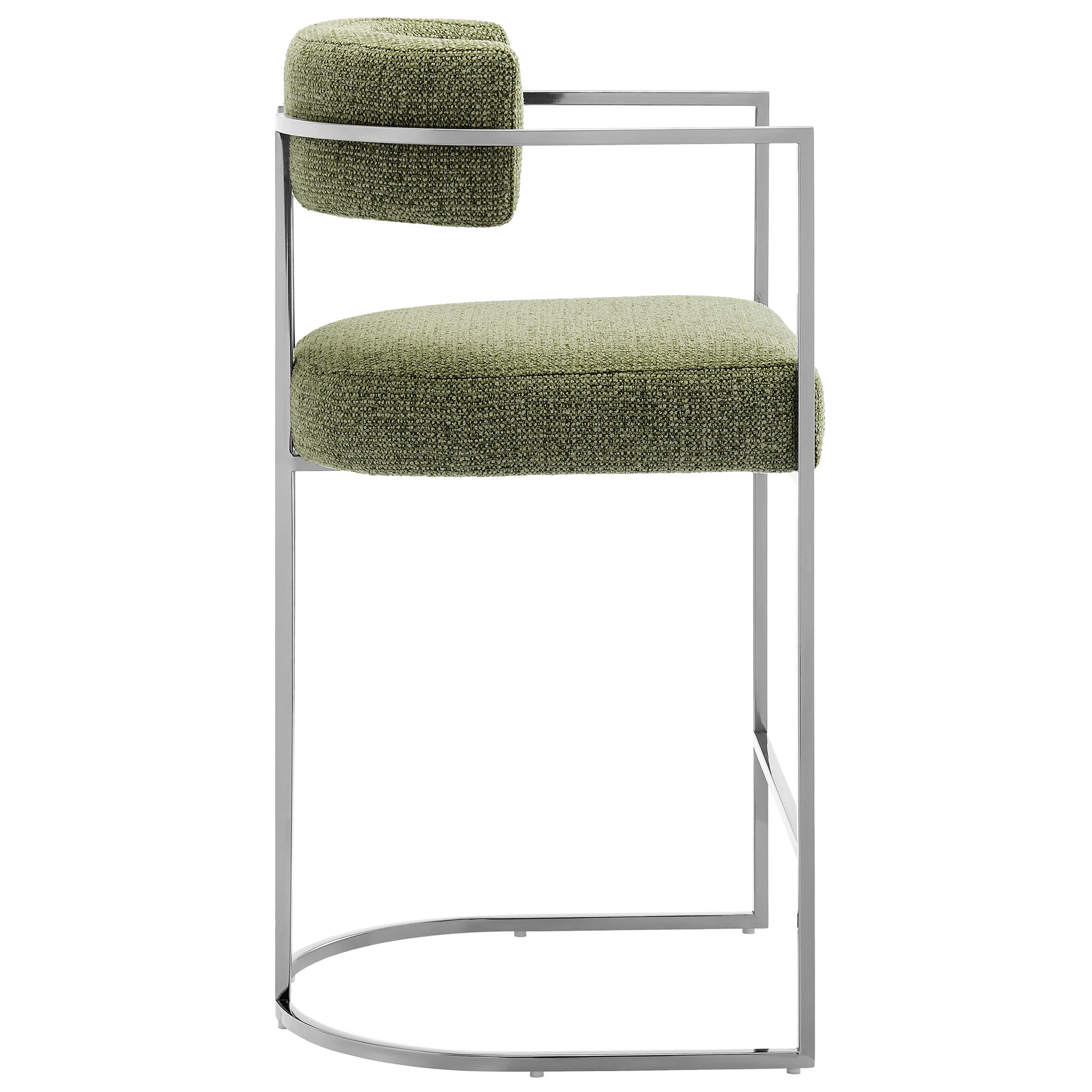 Huron Curved Back Fabric and Metal Counter Stool by Modway - Image 12
