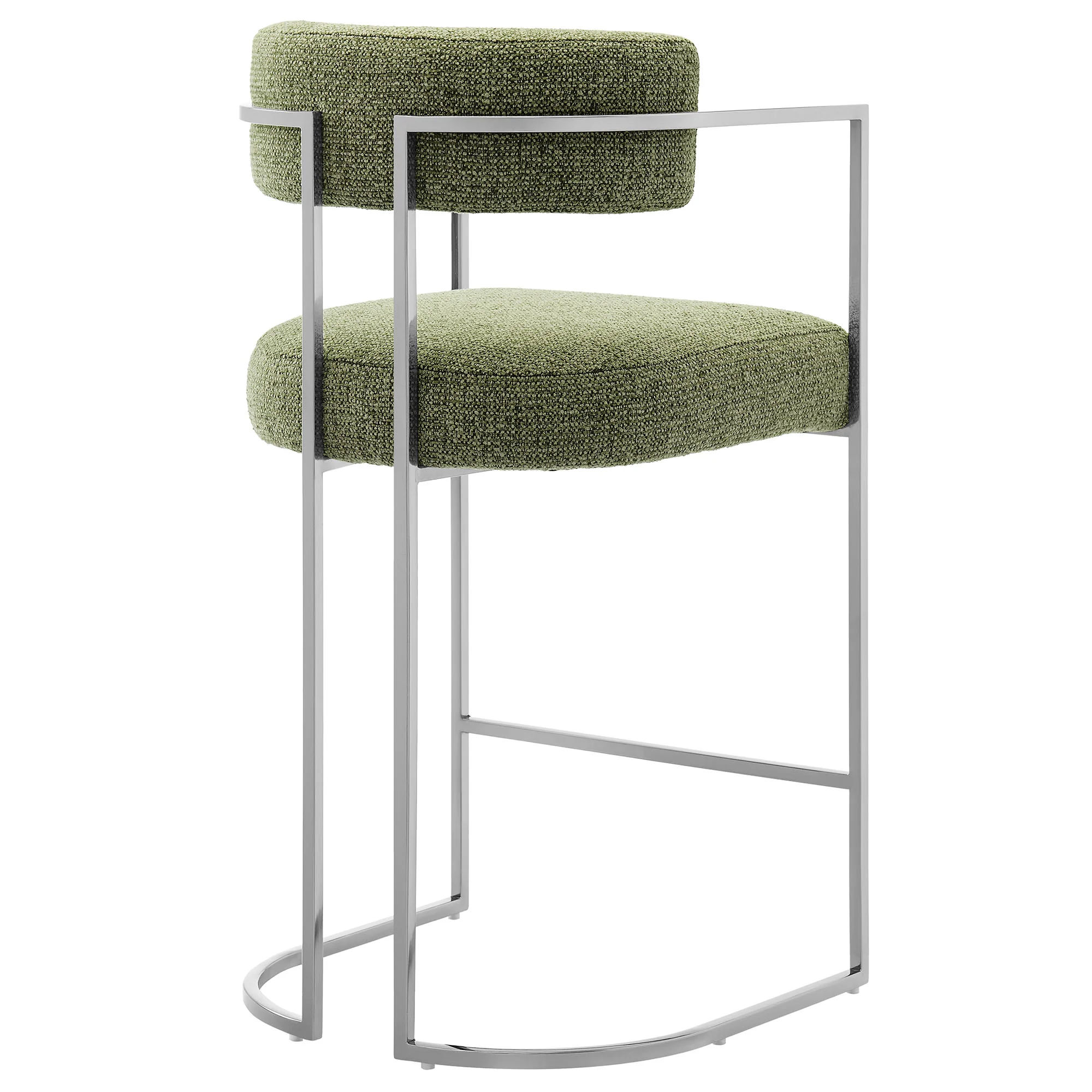 Huron Curved Back Fabric and Metal Counter Stool by Modway - Image 13