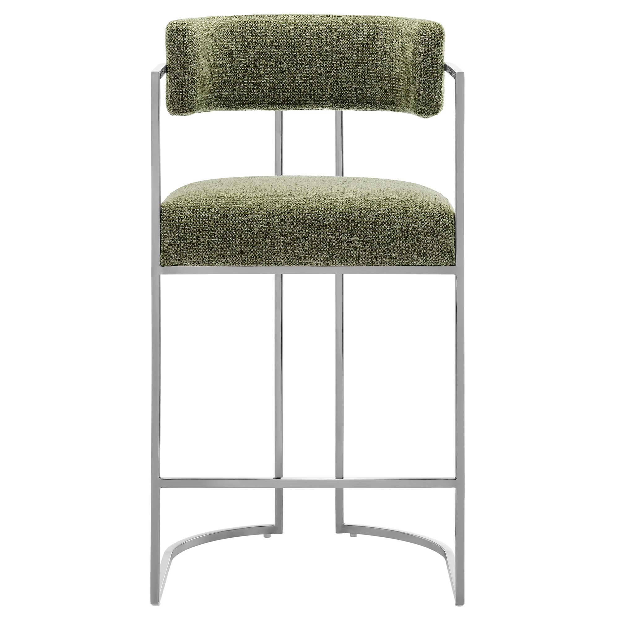 Huron Curved Back Fabric and Metal Counter Stool by Modway - Image 14