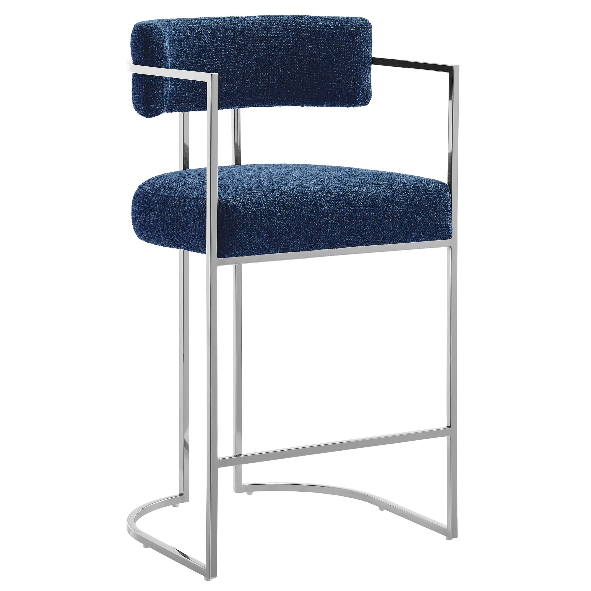 Huron Curved Back Fabric and Metal Counter Stool by Modway - Image 21