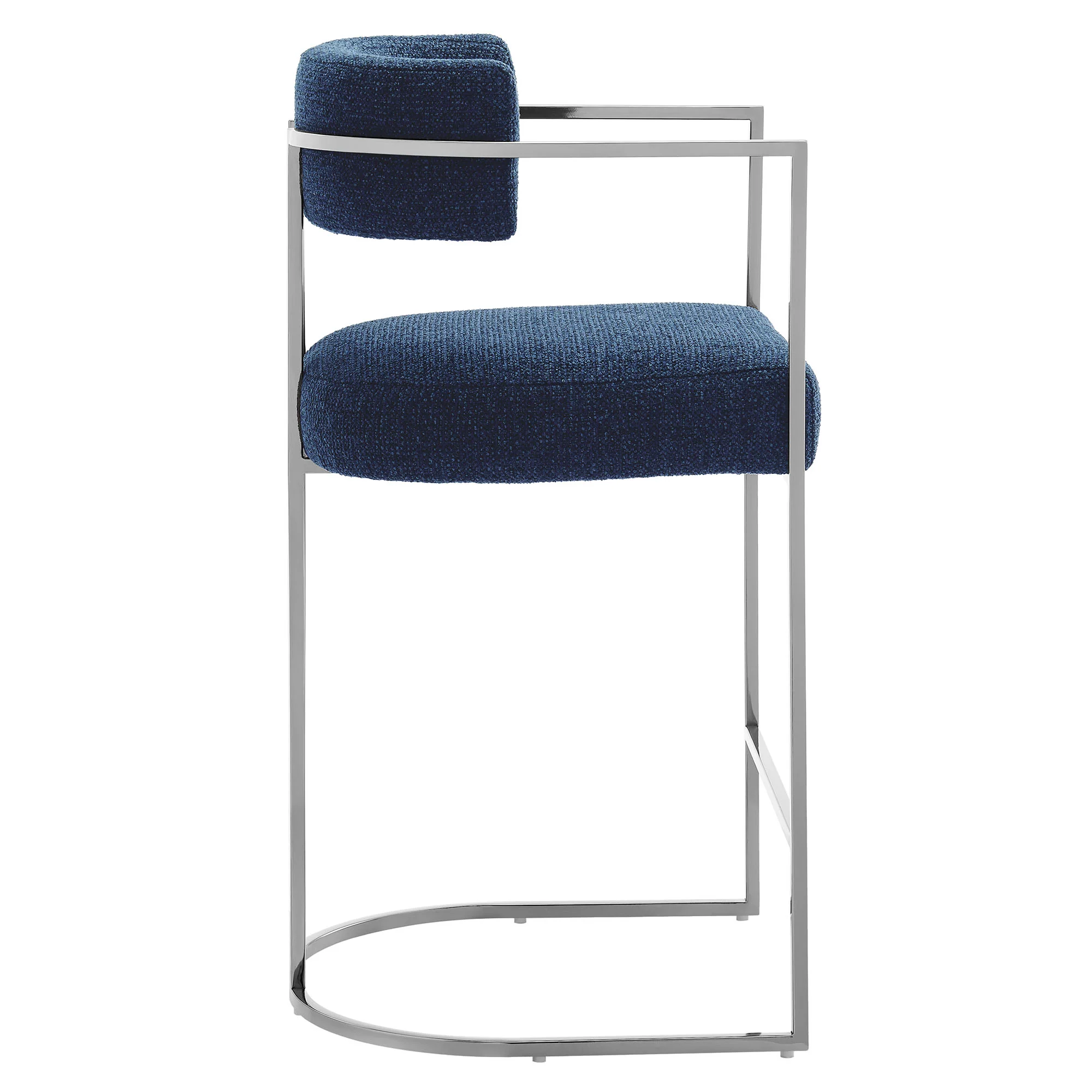 Huron Curved Back Fabric and Metal Counter Stool by Modway - Image 22