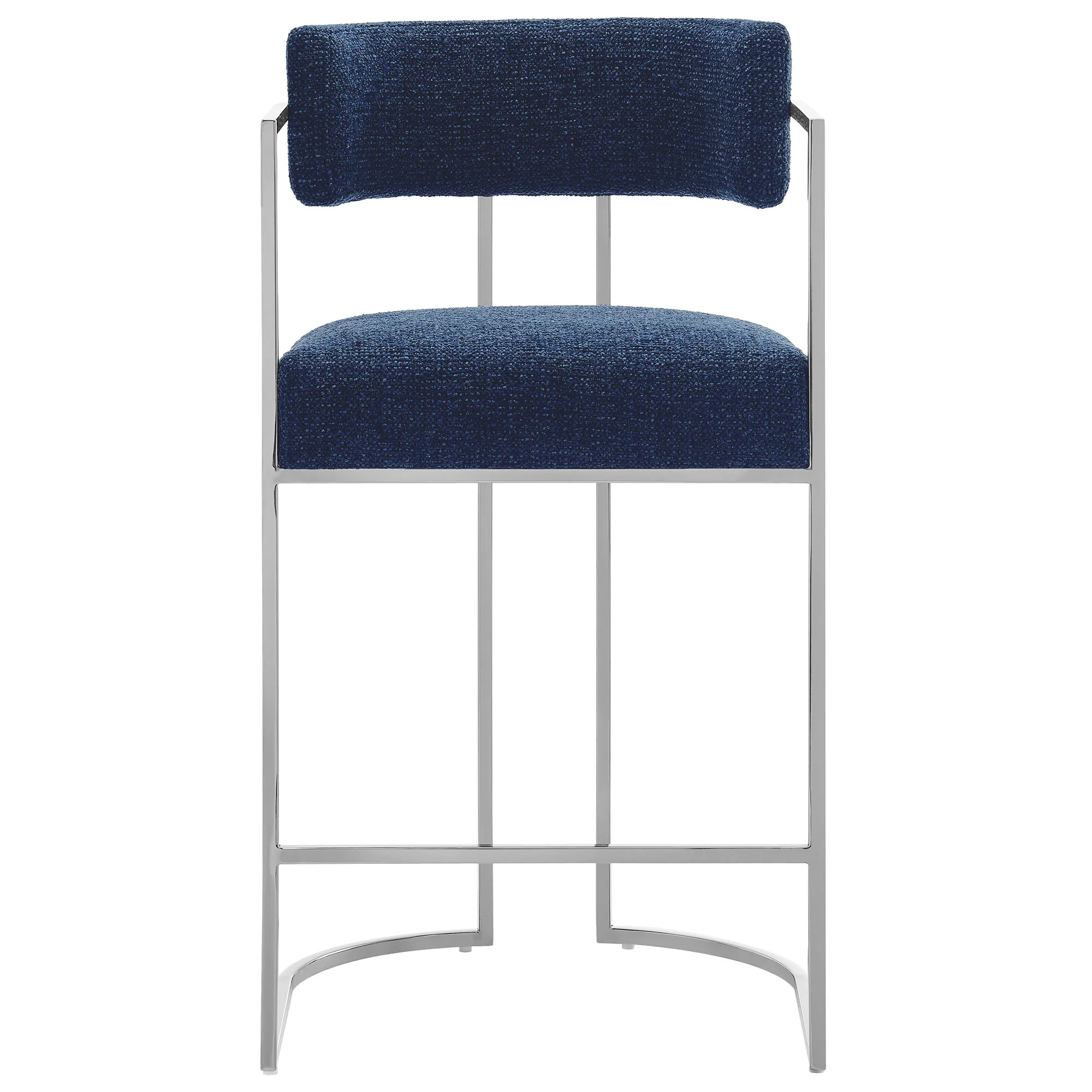 Huron Curved Back Fabric and Metal Counter Stool by Modway - Image 24