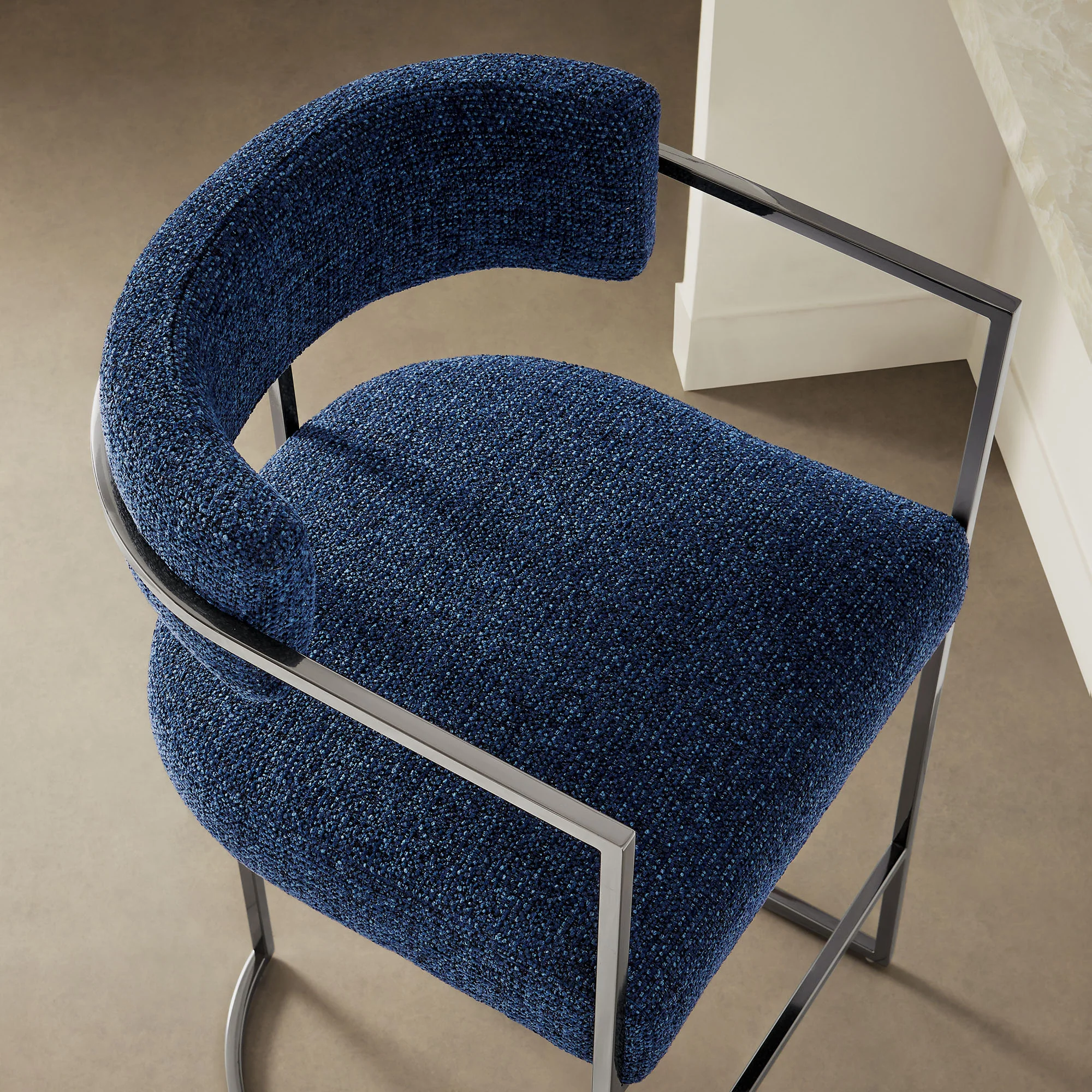 Huron Curved Back Fabric and Metal Counter Stool by Modway - Image 26