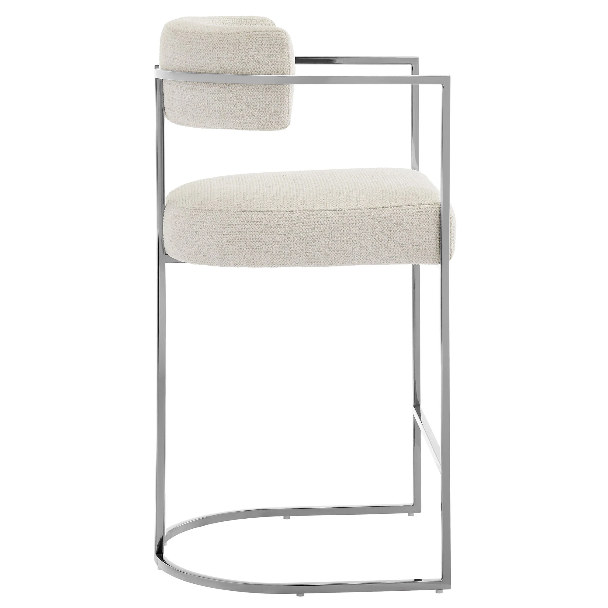 Huron Curved Back Fabric and Metal Counter Stool by Modway - Image 3