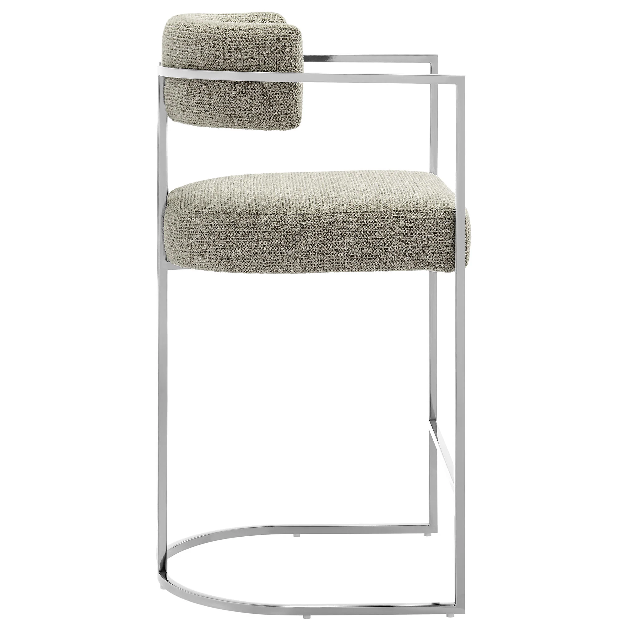 Huron Curved Back Fabric and Metal Counter Stool by Modway - Image 32