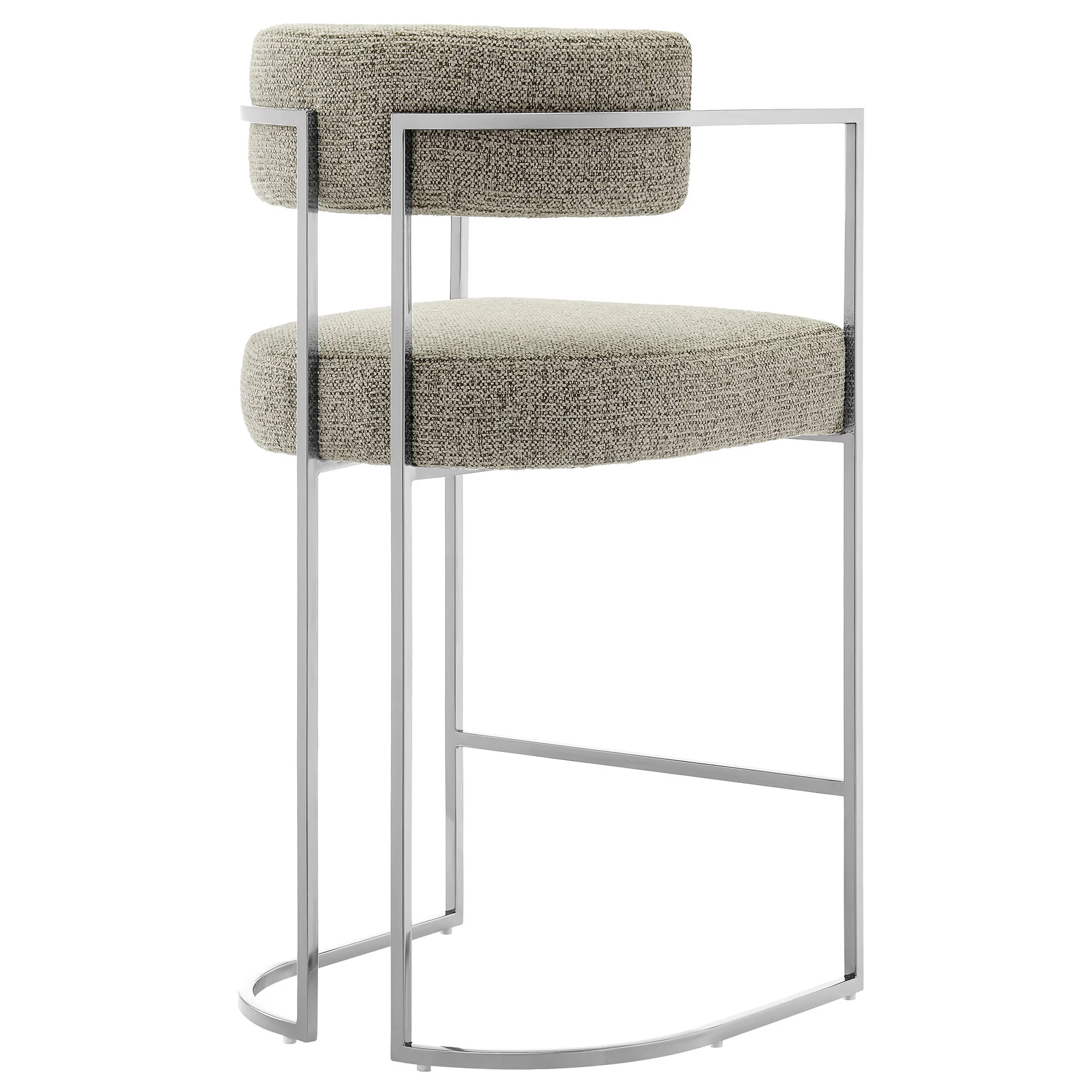 Huron Curved Back Fabric and Metal Counter Stool by Modway - Image 33