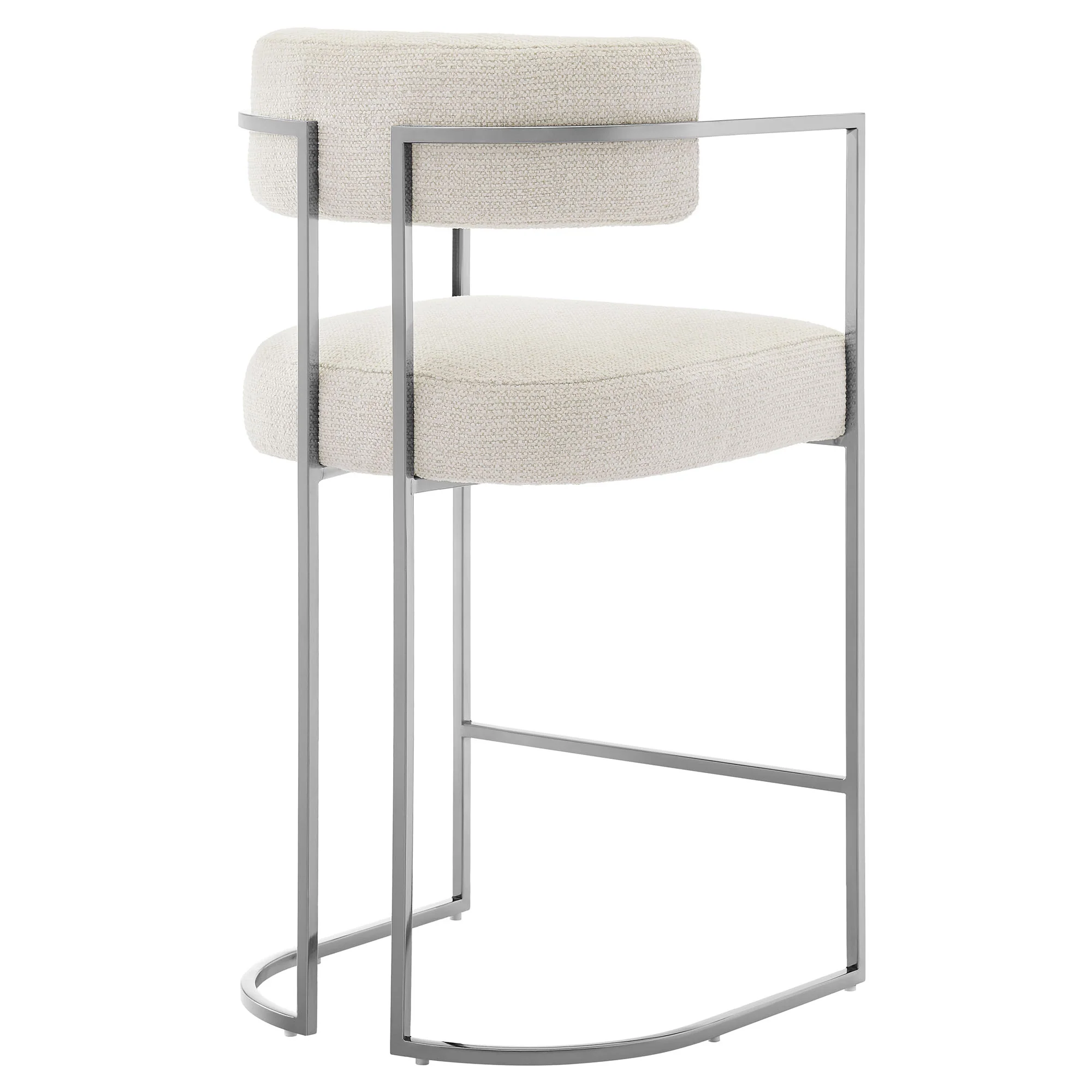 Huron Curved Back Fabric and Metal Counter Stool by Modway - Image 4