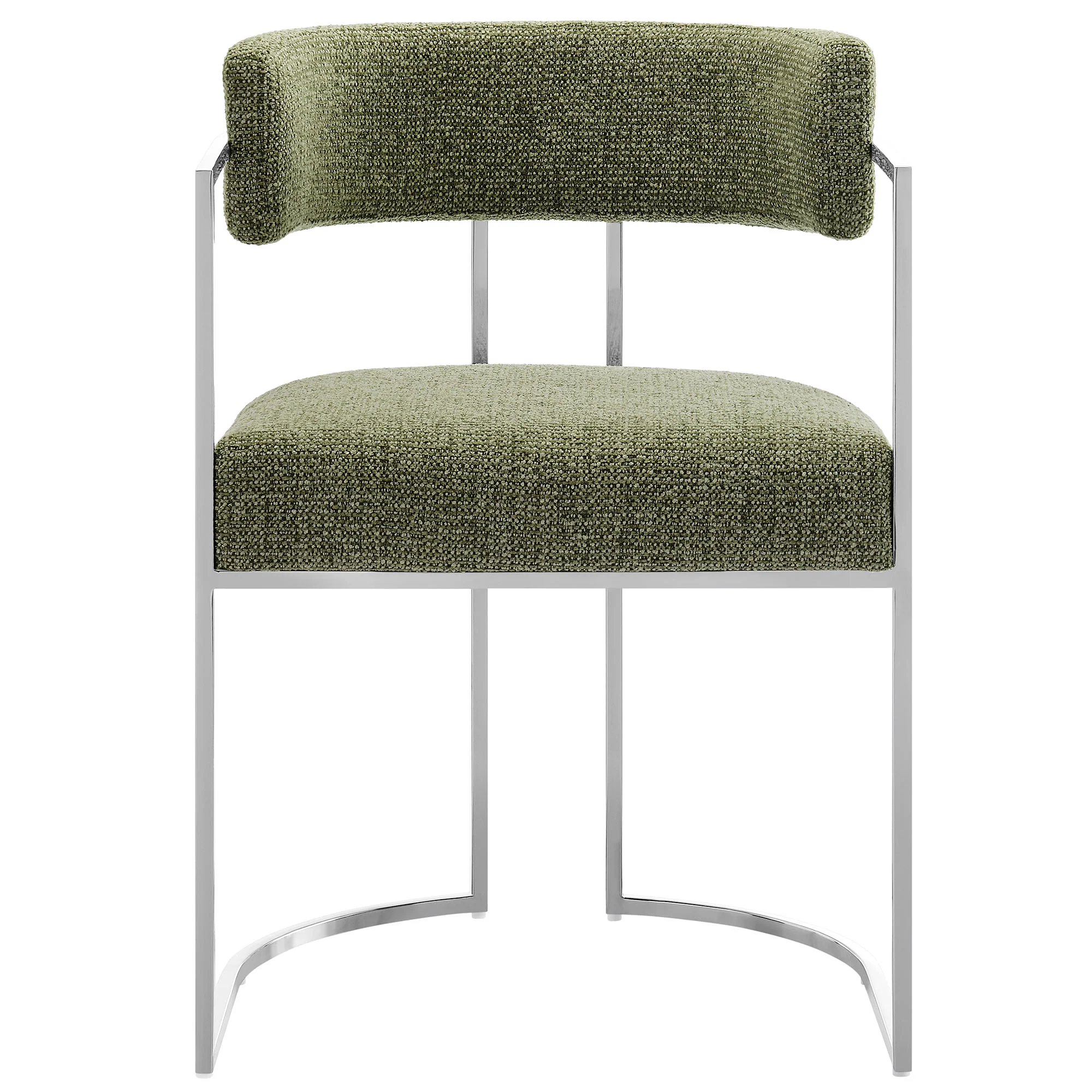 Huron Curved Back Fabric and Metal Dining Accent Chair by Modway - Image 14
