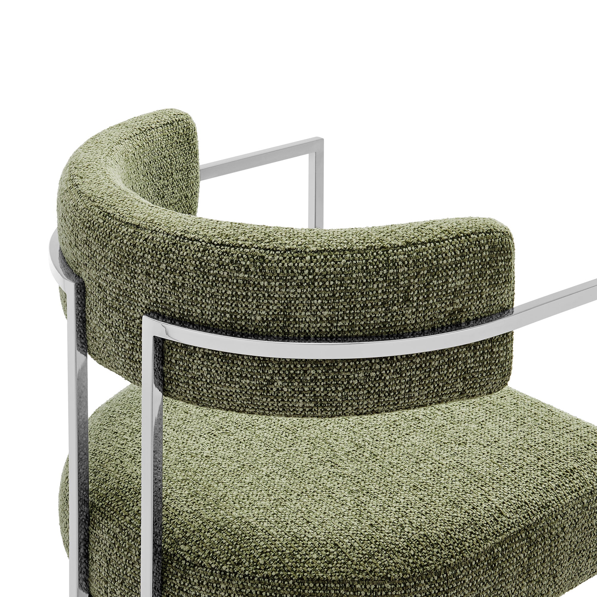 Huron Curved Back Fabric and Metal Dining Accent Chair by Modway - Image 15