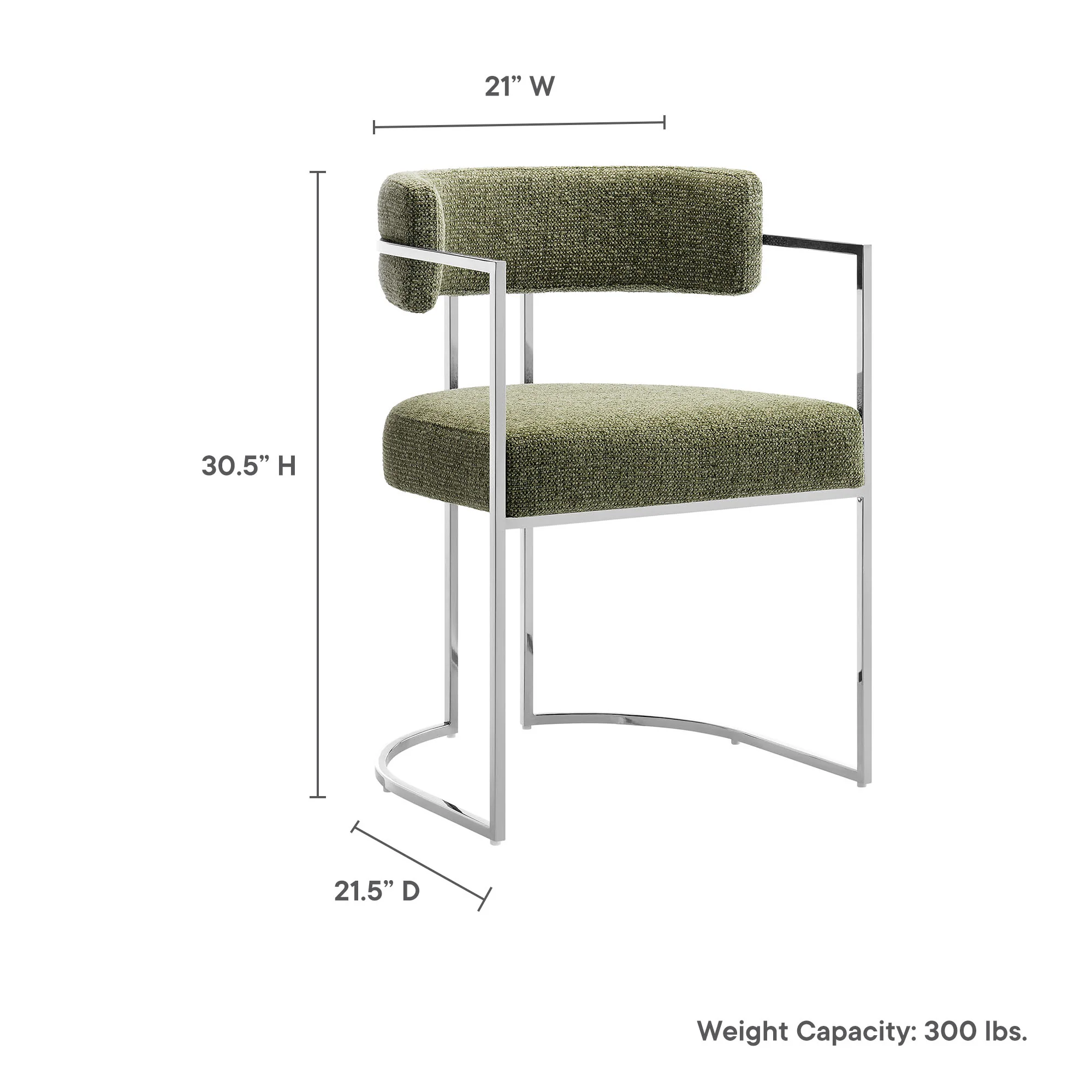 Huron Curved Back Fabric and Metal Dining Accent Chair by Modway - Image 19