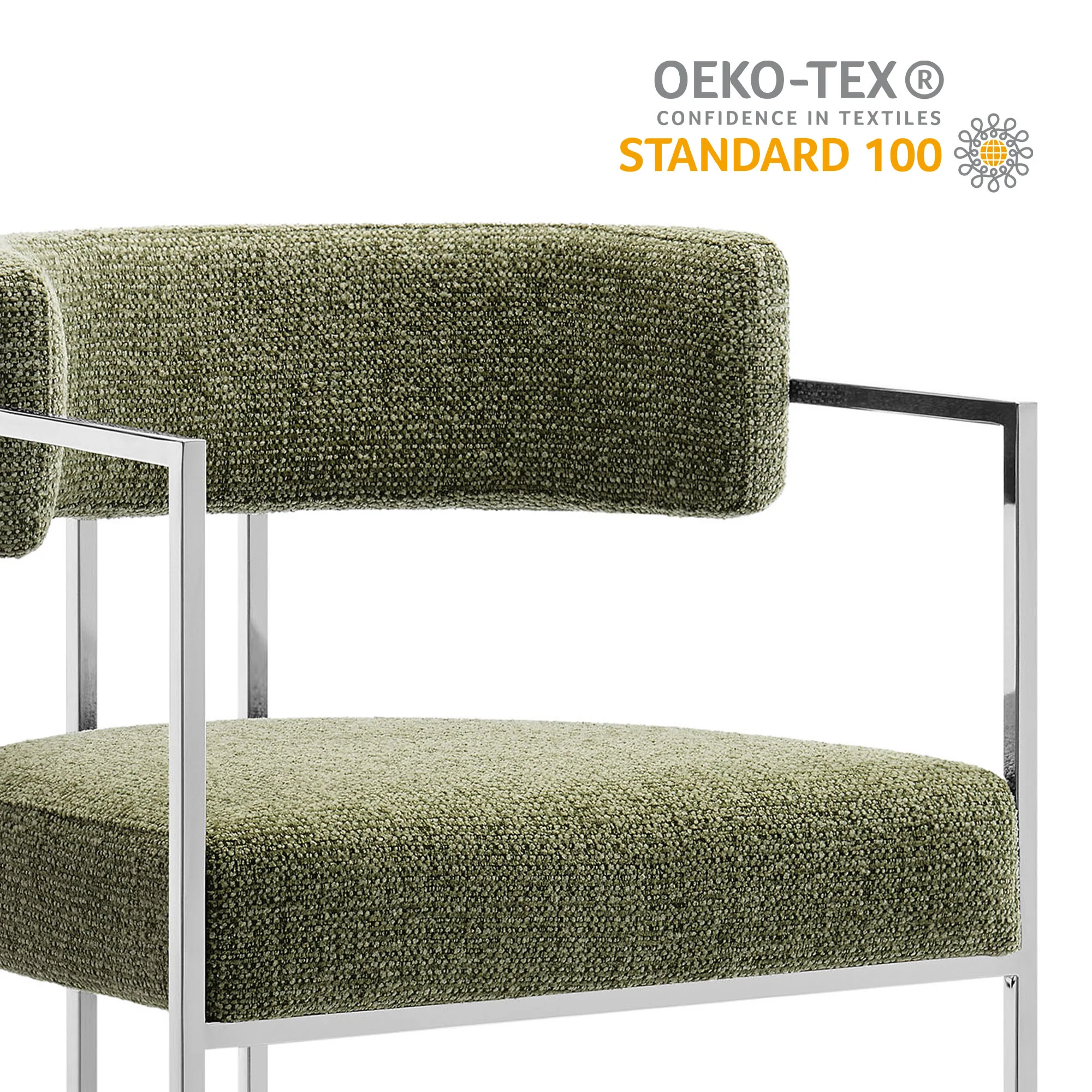 Huron Curved Back Fabric and Metal Dining Accent Chair by Modway - Image 20