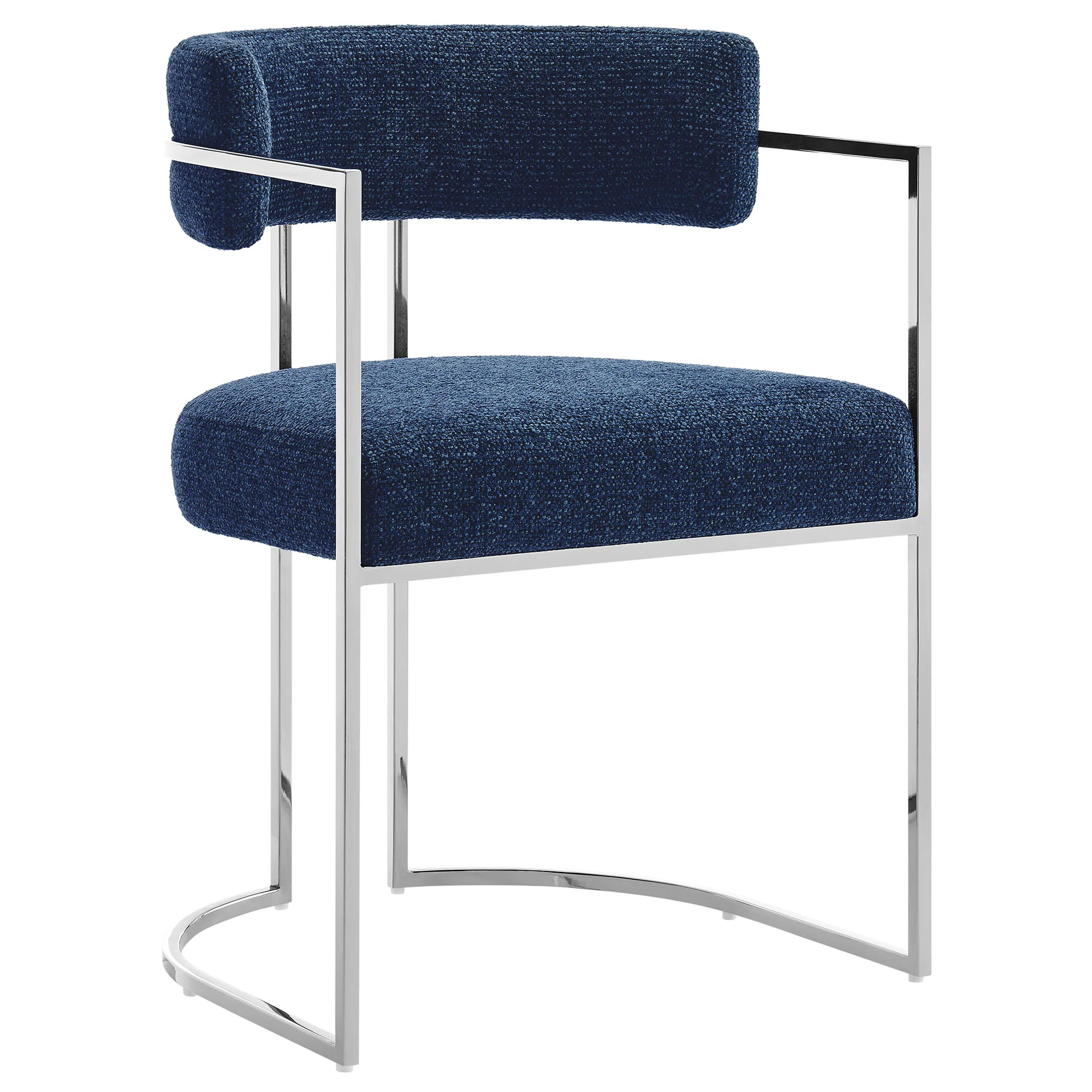 Huron Curved Back Fabric and Metal Dining Accent Chair by Modway - Image 21