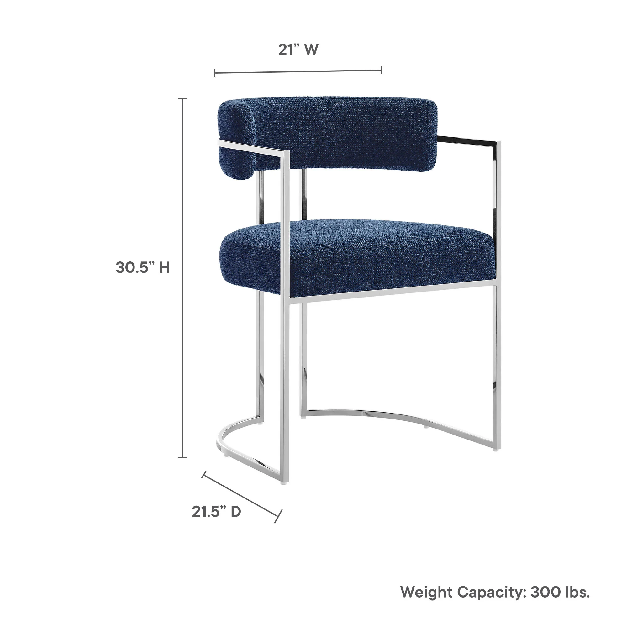 Huron Curved Back Fabric and Metal Dining Accent Chair by Modway - Image 29