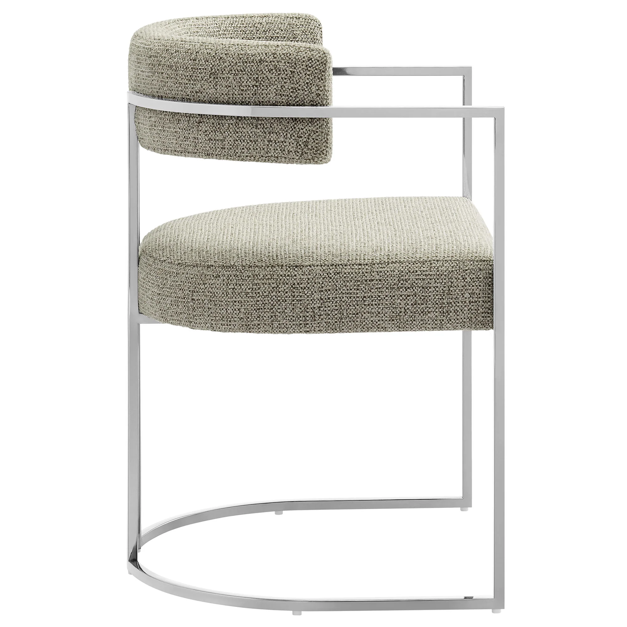 Huron Curved Back Fabric and Metal Dining Accent Chair by Modway - Image 32