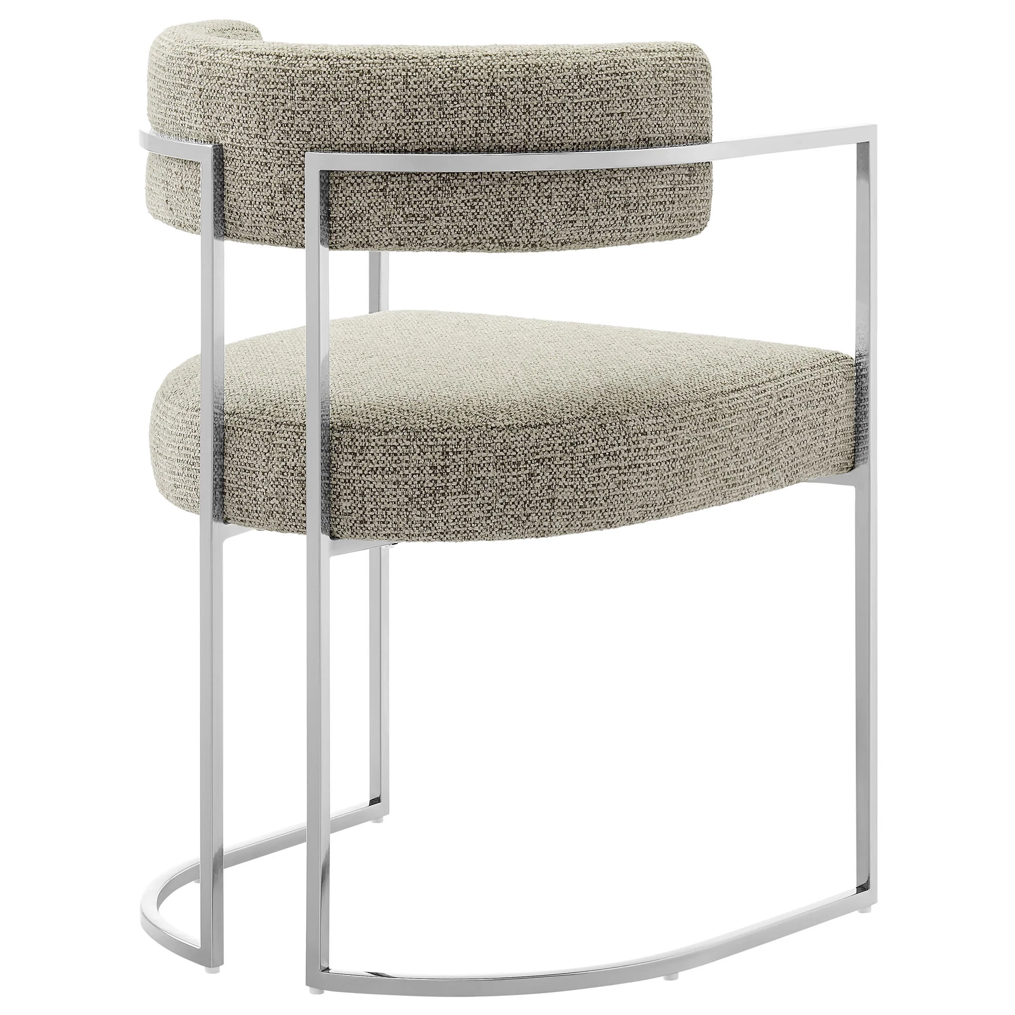 Huron Curved Back Fabric and Metal Dining Accent Chair by Modway - Image 33