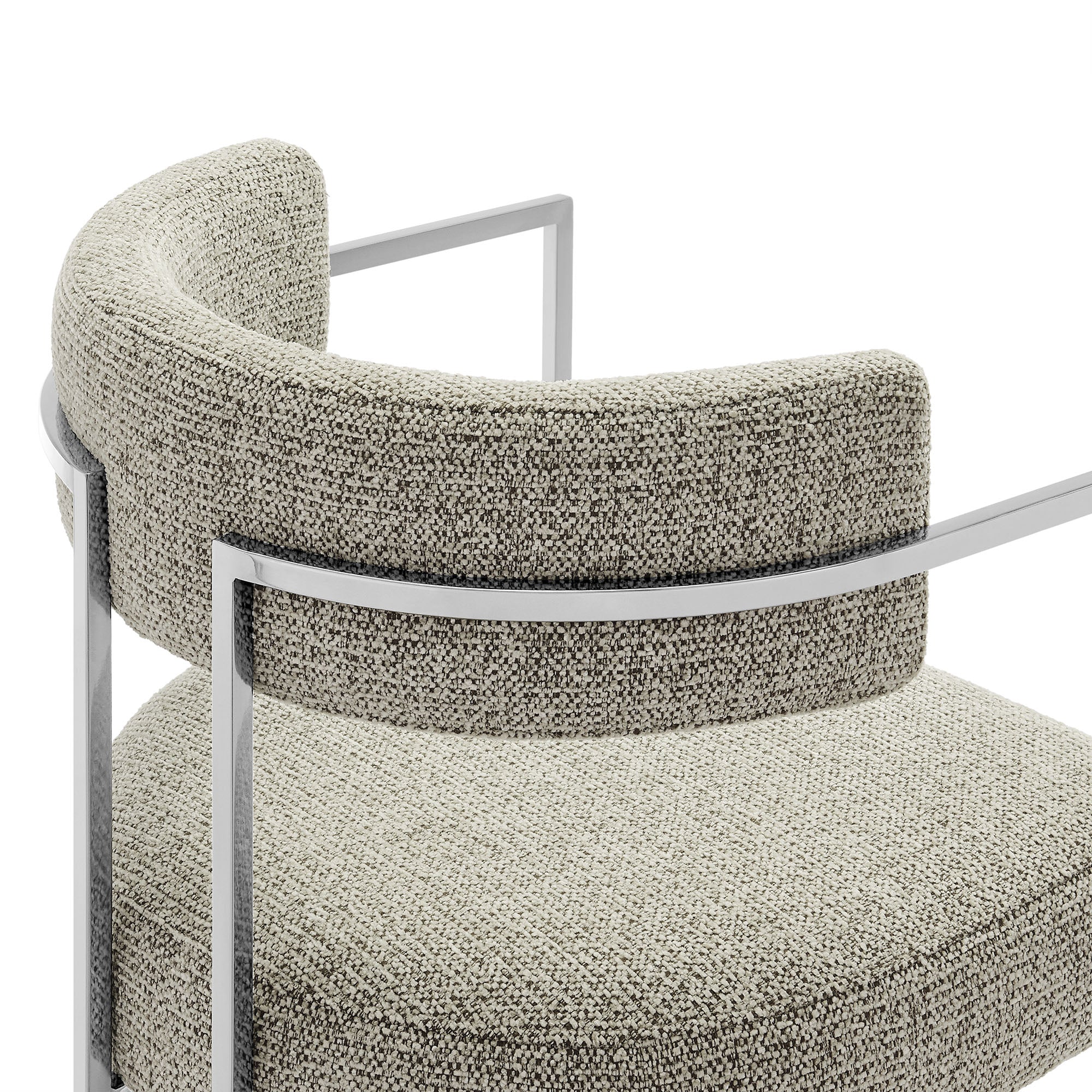 Huron Curved Back Fabric and Metal Dining Accent Chair by Modway - Image 35