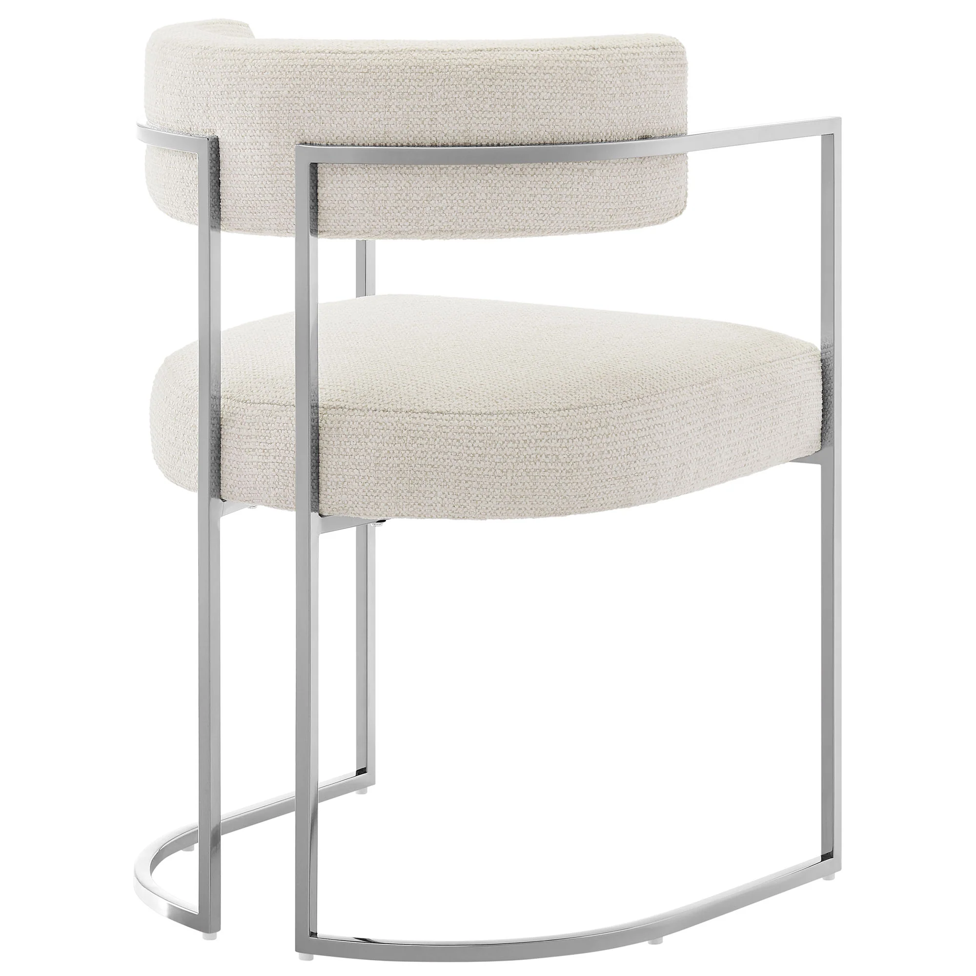 Huron Curved Back Fabric and Metal Dining Accent Chair by Modway - Image 4
