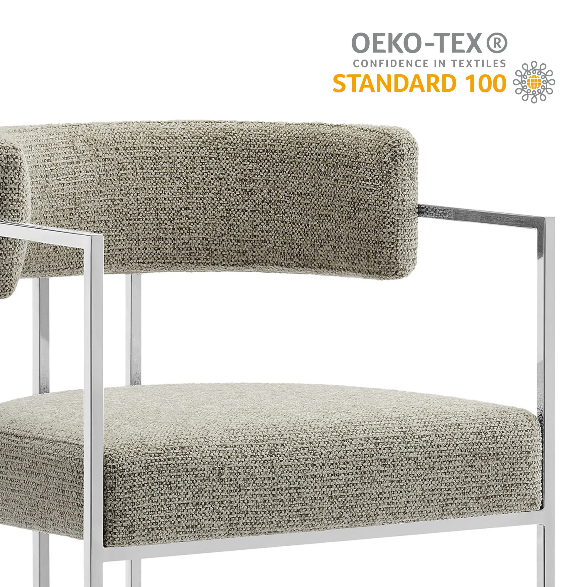 Huron Curved Back Fabric and Metal Dining Accent Chair by Modway - Image 40